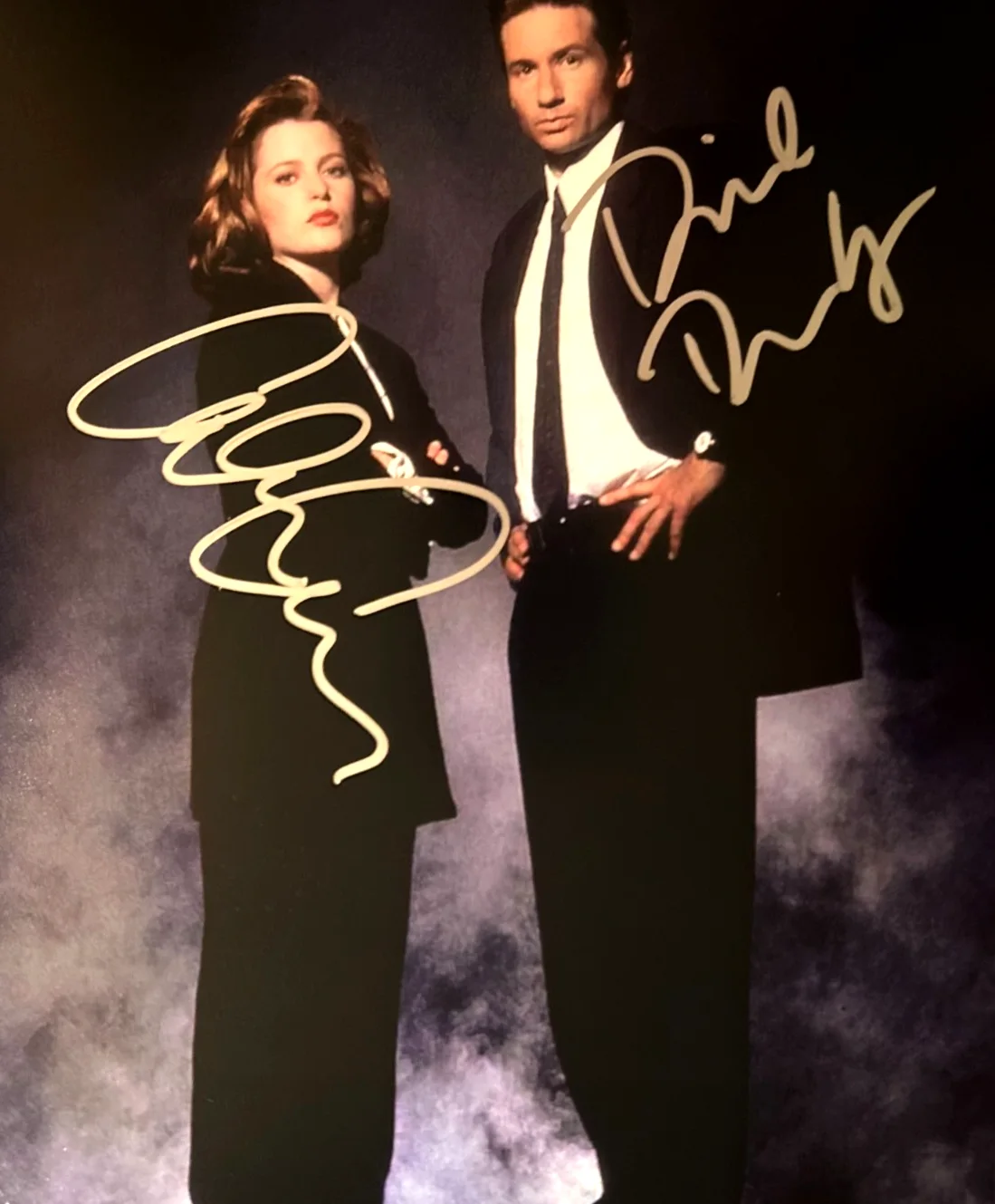 David Duchovny, Gillian Anderson — THE X-FILES Signed 8x10" (Mulder & Scully) Authentic Original Autographs w/COA, изображение 3
