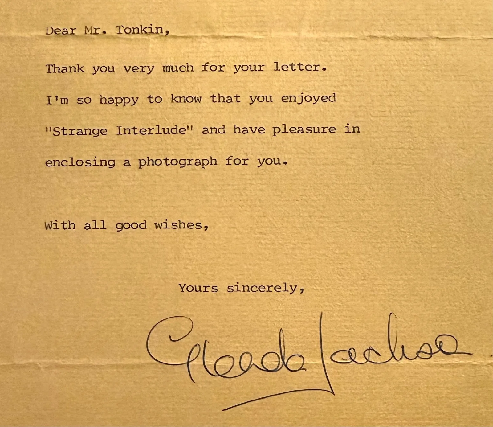 Glenda Jackson — GLENDA JACKSON Autographed SIGNED Fan Letter Women in Love A Touch of Class 1984, изображение 4