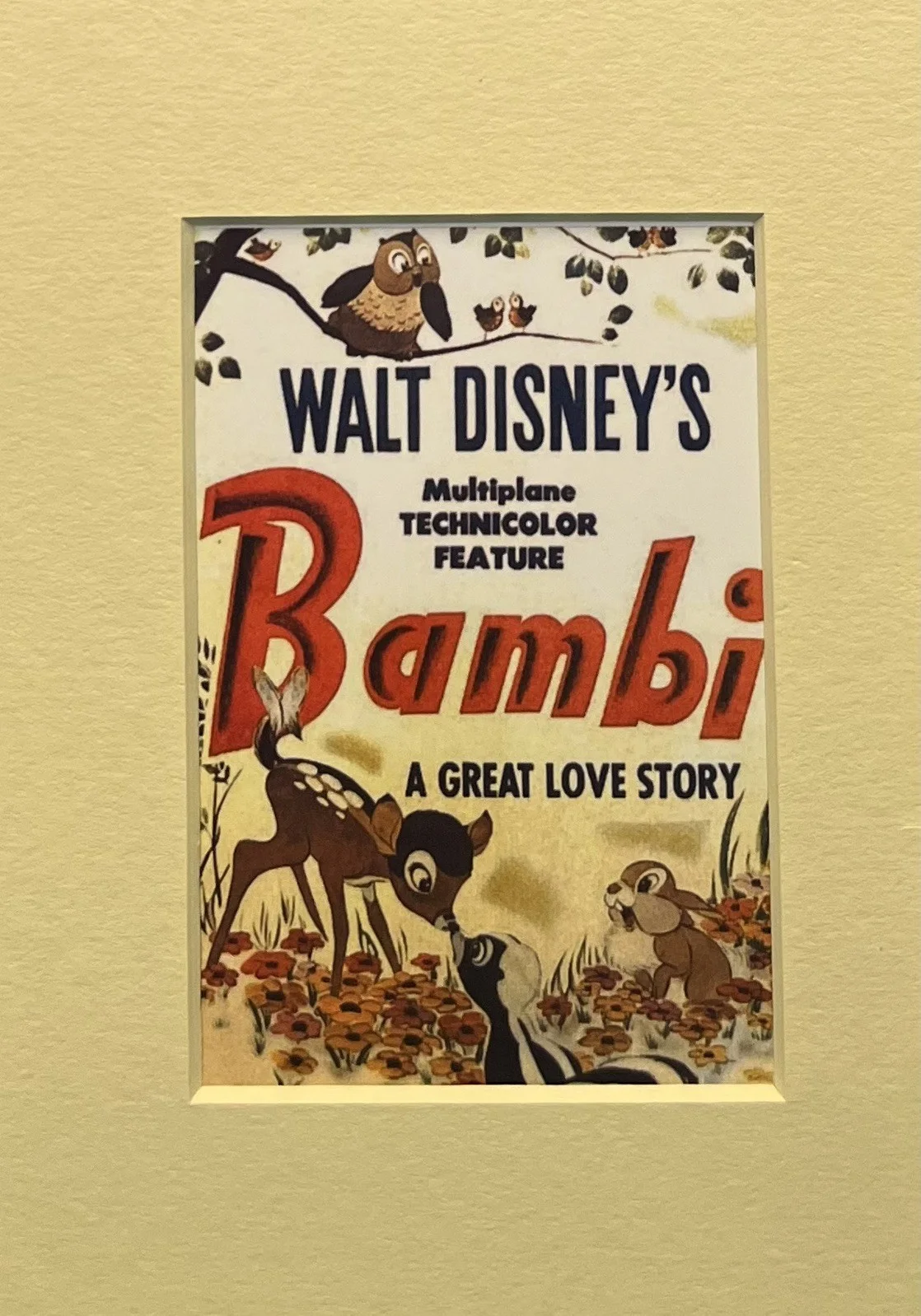 BAMBI. 35mm Film Cell Mounted Display, image 2