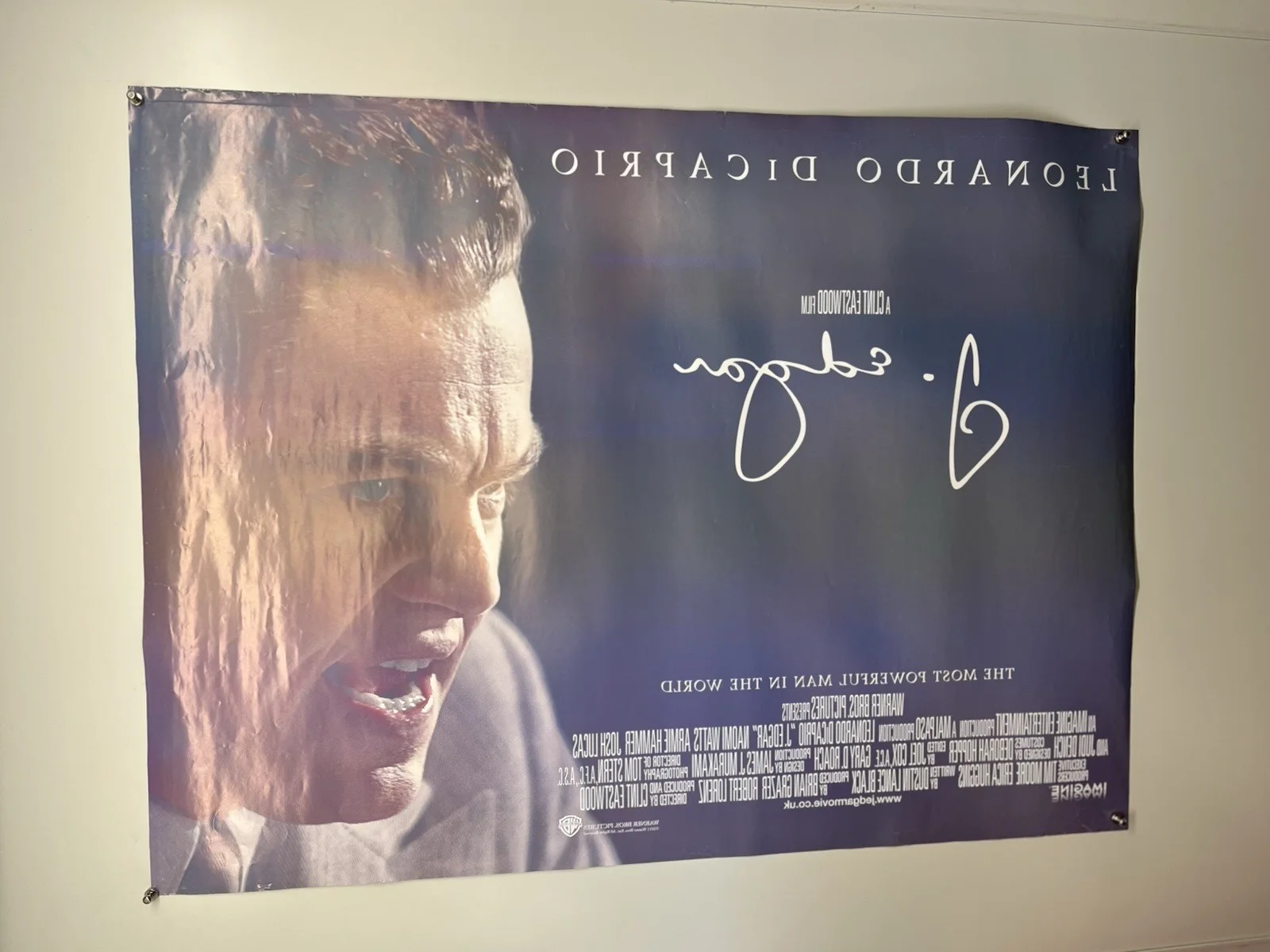 J.Edgar Poster Leonardo DiCaprio Armie Hammer Original Warner Bros Circa 2011, изображение 2