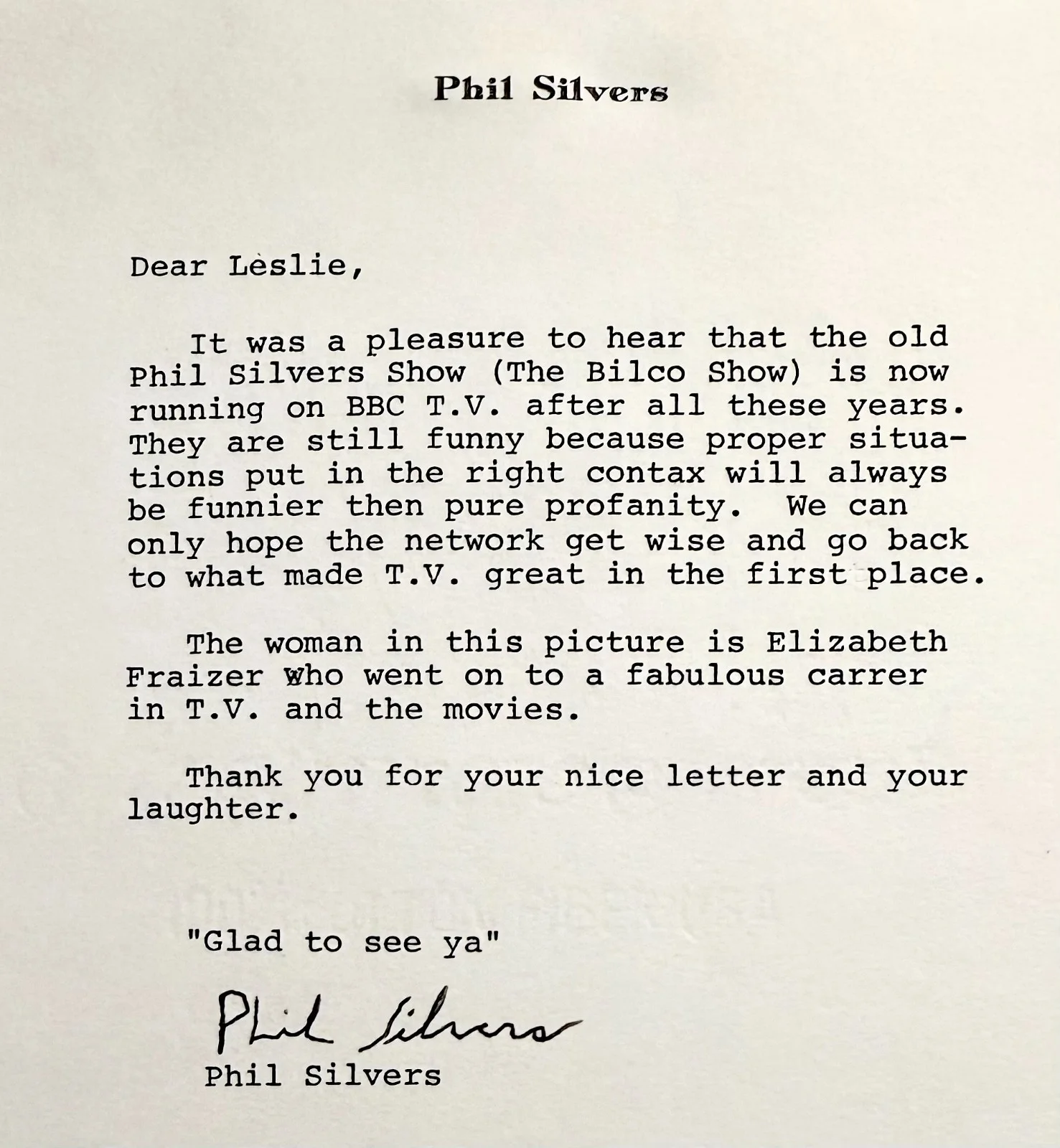 Phil Silvers — PHIL SILVERS Autograph Signed Fan Letter The Phil Silvers Show Follow That Camel, изображение 4