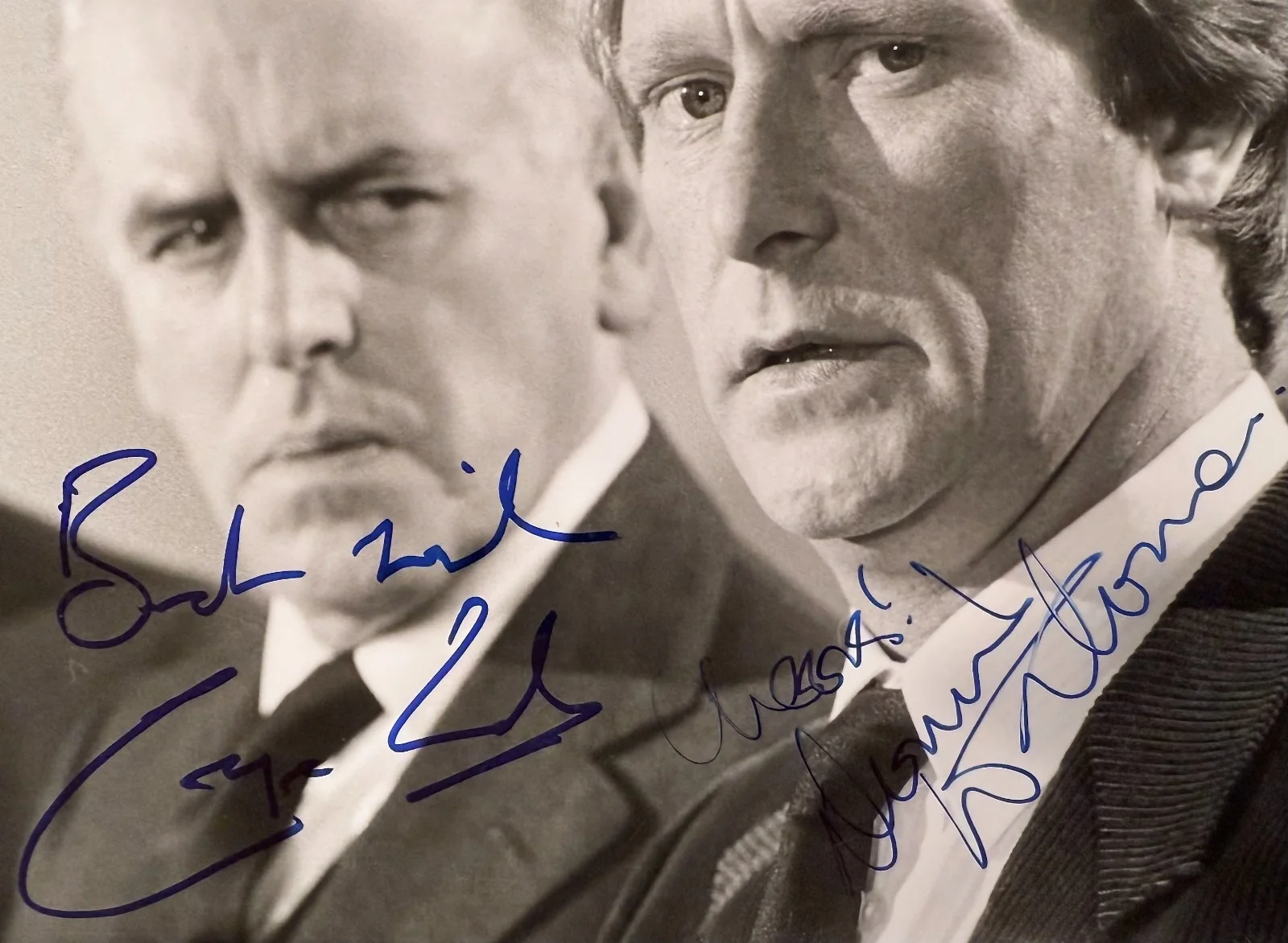 George Cole, Dennis Waterman — GEORGE COLE & DENNIS WATERMAN Dual Autograph Signed 6x8 PHOTO New Tricks MINDER, изображение 2