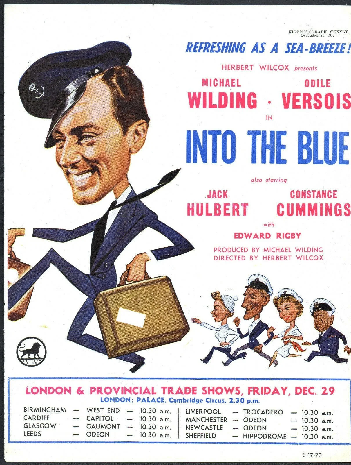 BARON OF ARIZONA 1950 Vincent Price INTO THE BLUE Michael Wilding TRADE ADVERT, изображение 2