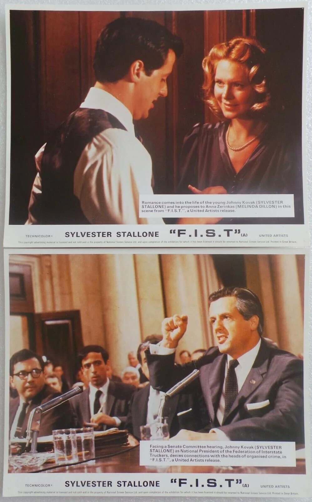 ORIGINAL 1978 LOBBY CARD SET 10" x 8" - 'FIST - F.I.S.T.' - SYLVESTER STALLONE, изображение 4