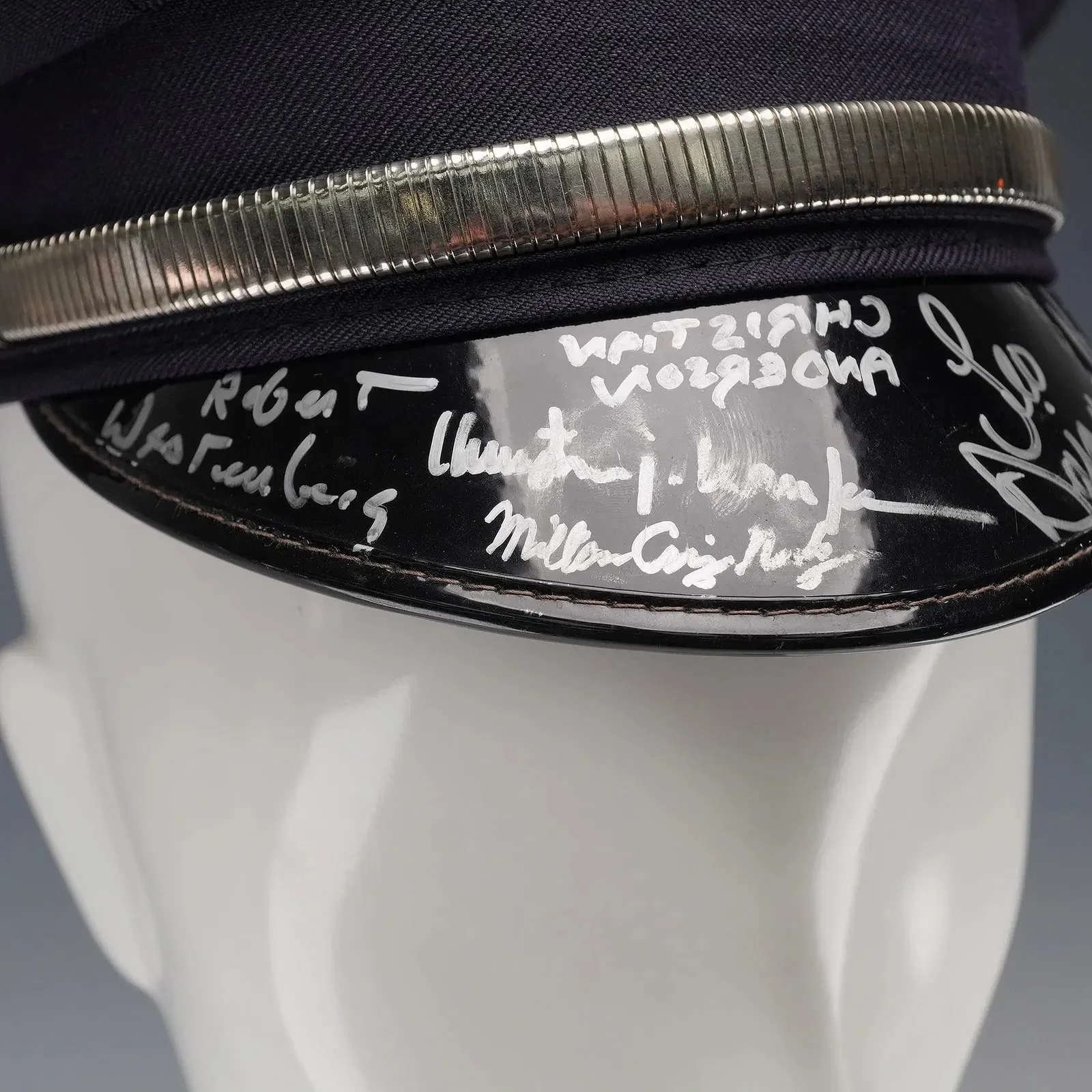 Leo Daignault, Christian Anderson — Avenue Q Broadway Cast SIGNED Police Hat Christian Anderson Leo Daignault COA, изображение 2