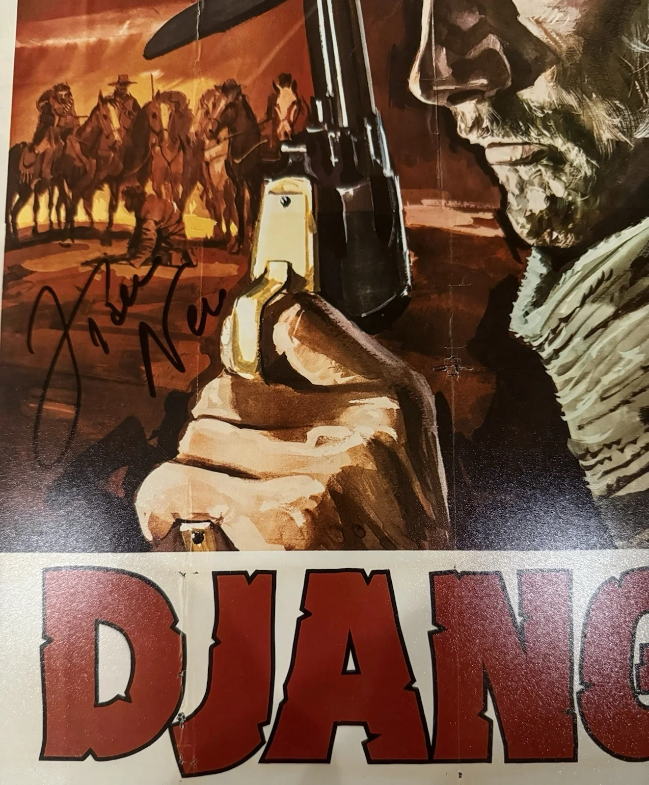 FRANCO NERO SIGNED 'DJANGO' 12x18 MOVIE POSTER PHOTO AUTOGRAPH BECKETT BW36712, изображение 2