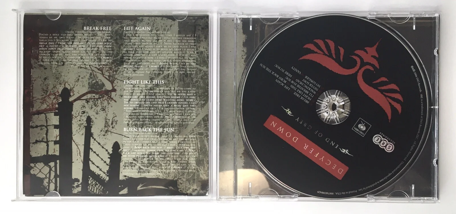 Decyfer Down CD Signed Autographed by 3 Members Christian Rock End of Grey, изображение 3