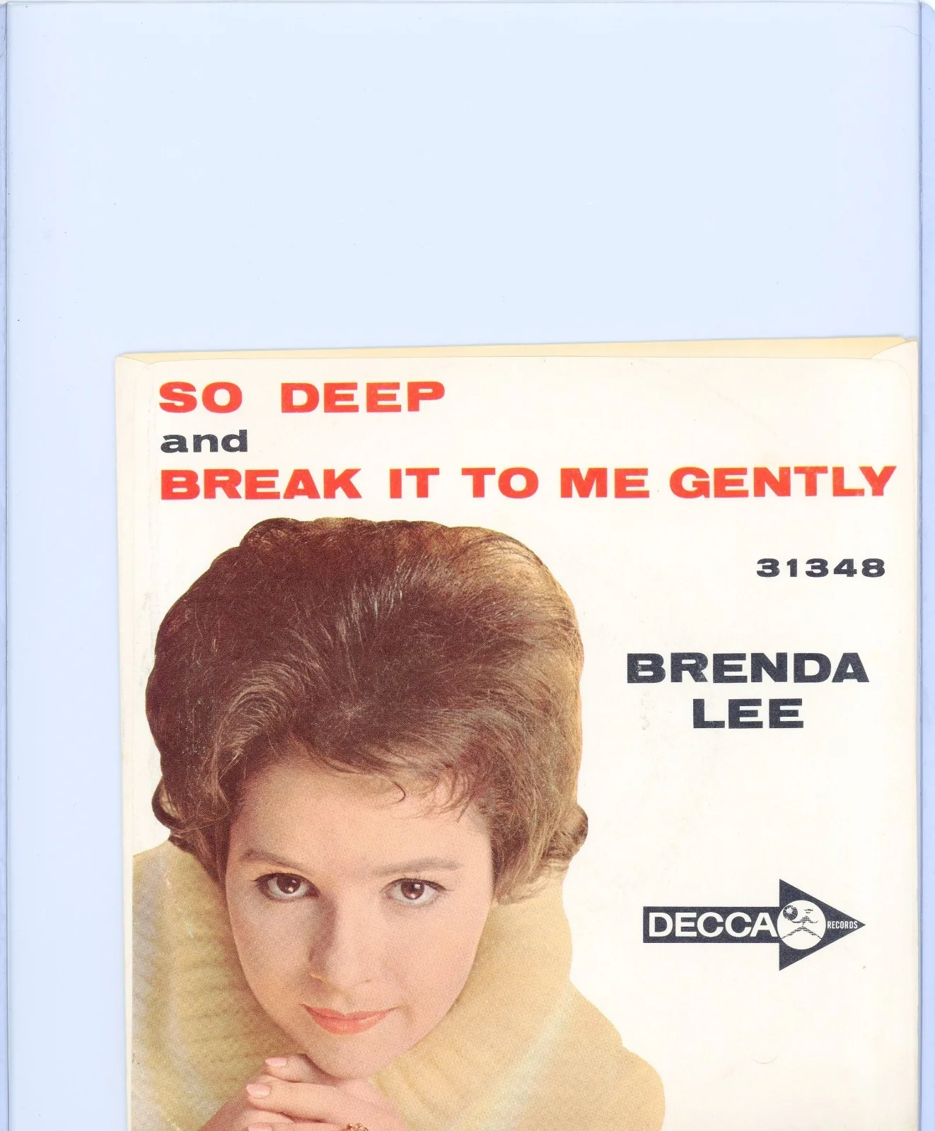 BRENDA LEE Hand Signed Autograph 45 LP COVER - ACTRESS - BEAUTIFUL FAMOUS SINGER, image 2