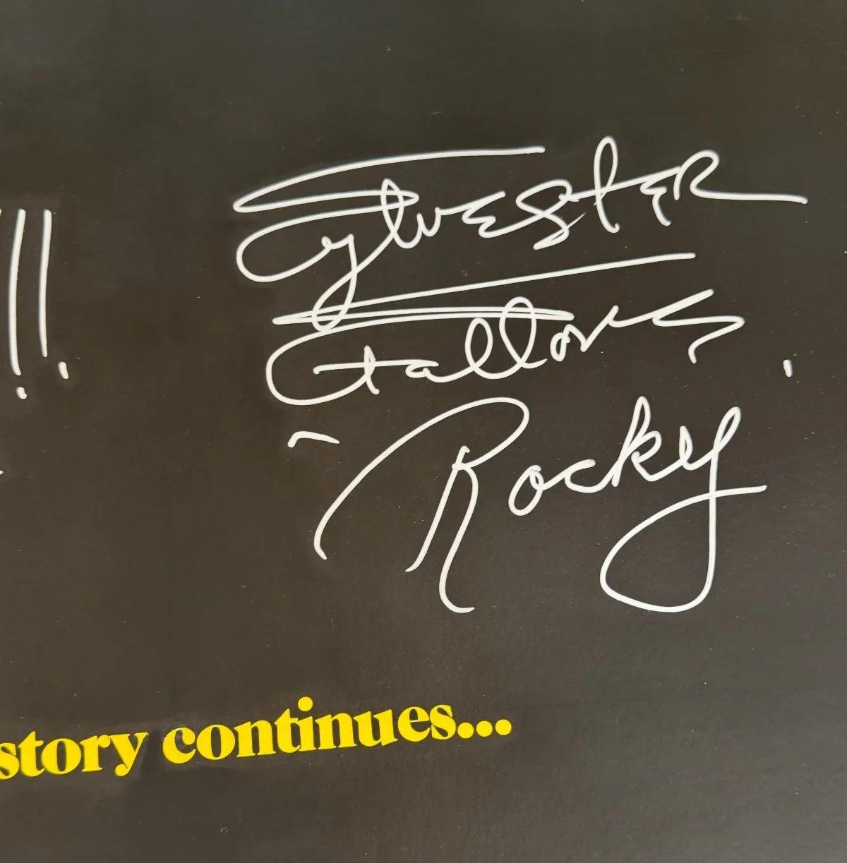 Sylvester Stallone, Cast — Sylvester Stallone "YO ADRIAN" & Talia Shire Autographed ROCKY Poster ASI Proof, image 3