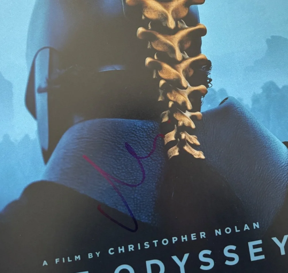MATT DAMON SIGNED THE ODYSSEY 12X18 MOVIE POSTER PHOTO ODYSSEUS ACTOR BAS a, изображение 2