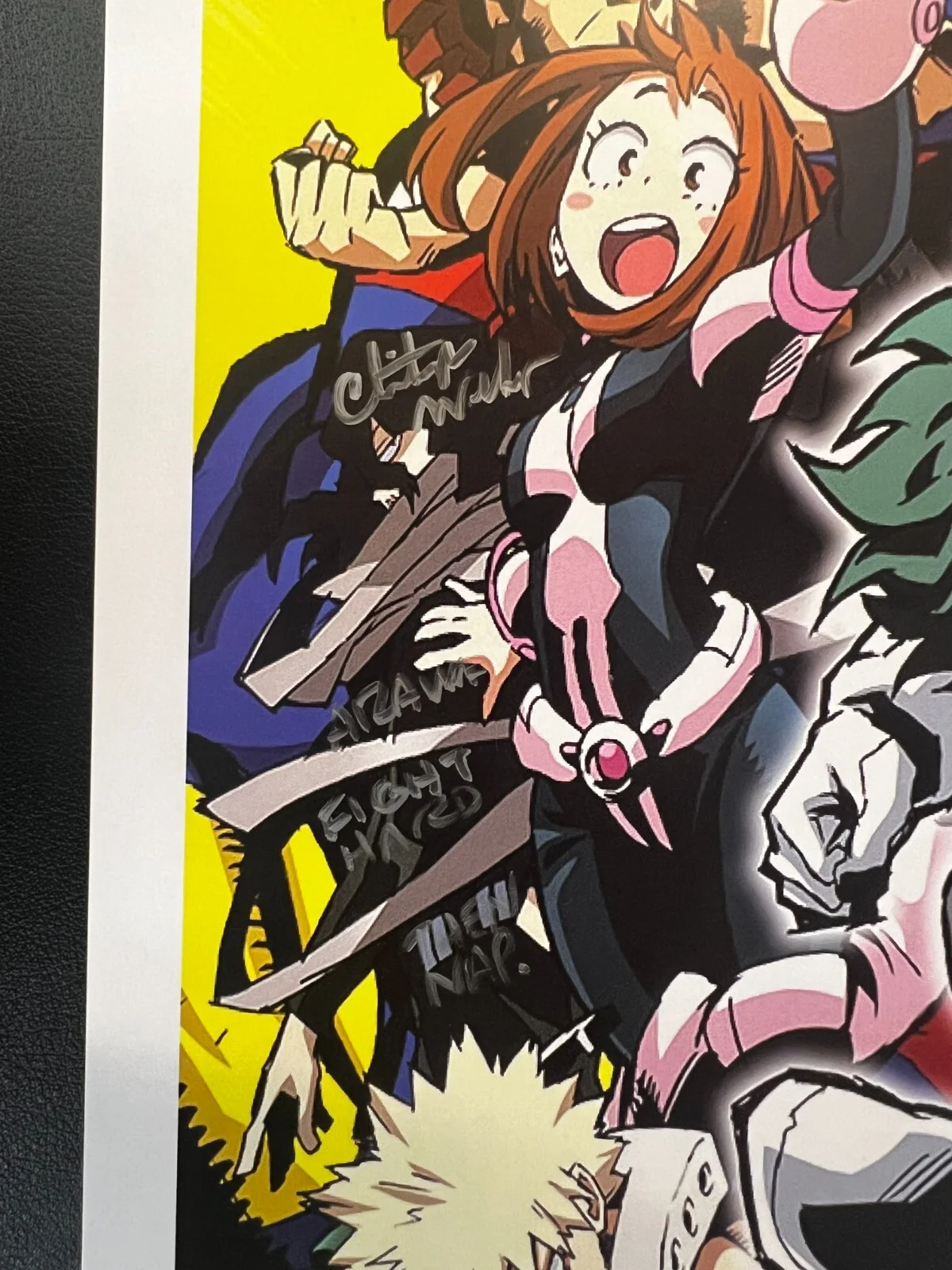 Christopher Wehkamp, Monica Rial — My Hero Academia Christopher Wehkamp & Monica Rial Signed 11x17 Poster w/ COA, image 3