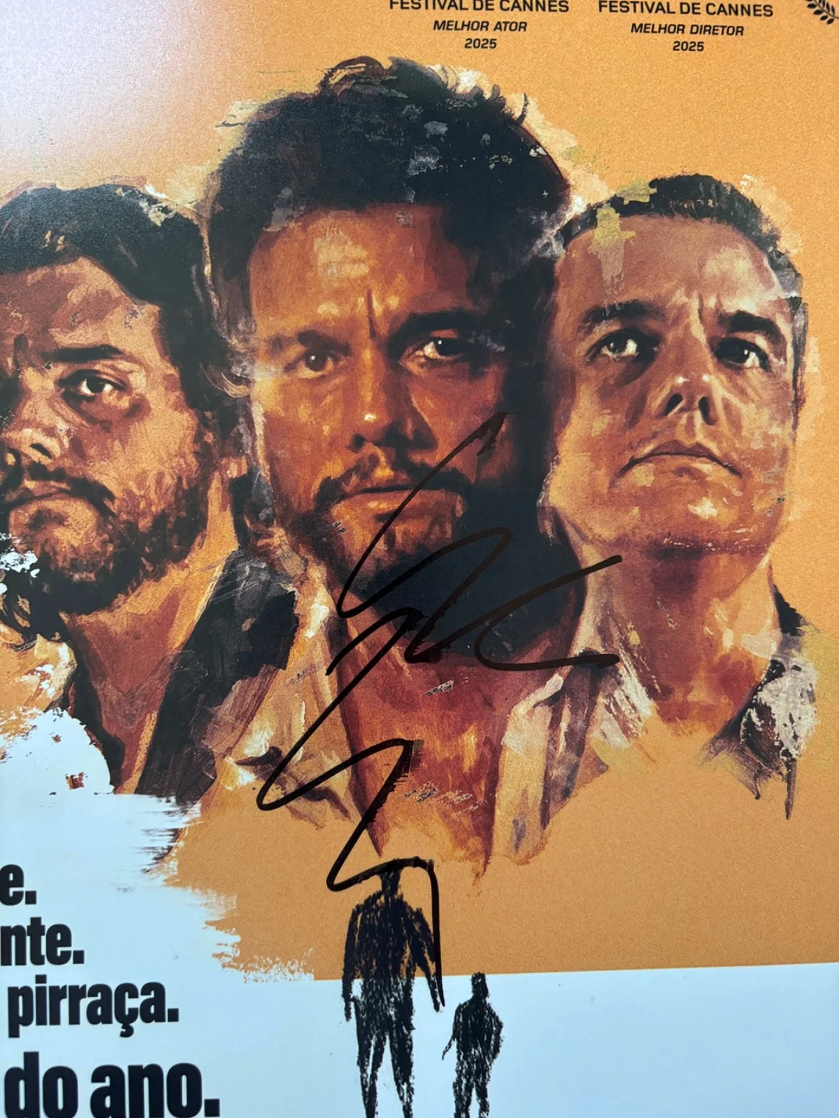 WAGNER MOURA SIGNED THE SECRET AGENT 12X18 MOVIE POSTER PHOTO NARCOS ACTOR BAS, изображение 2