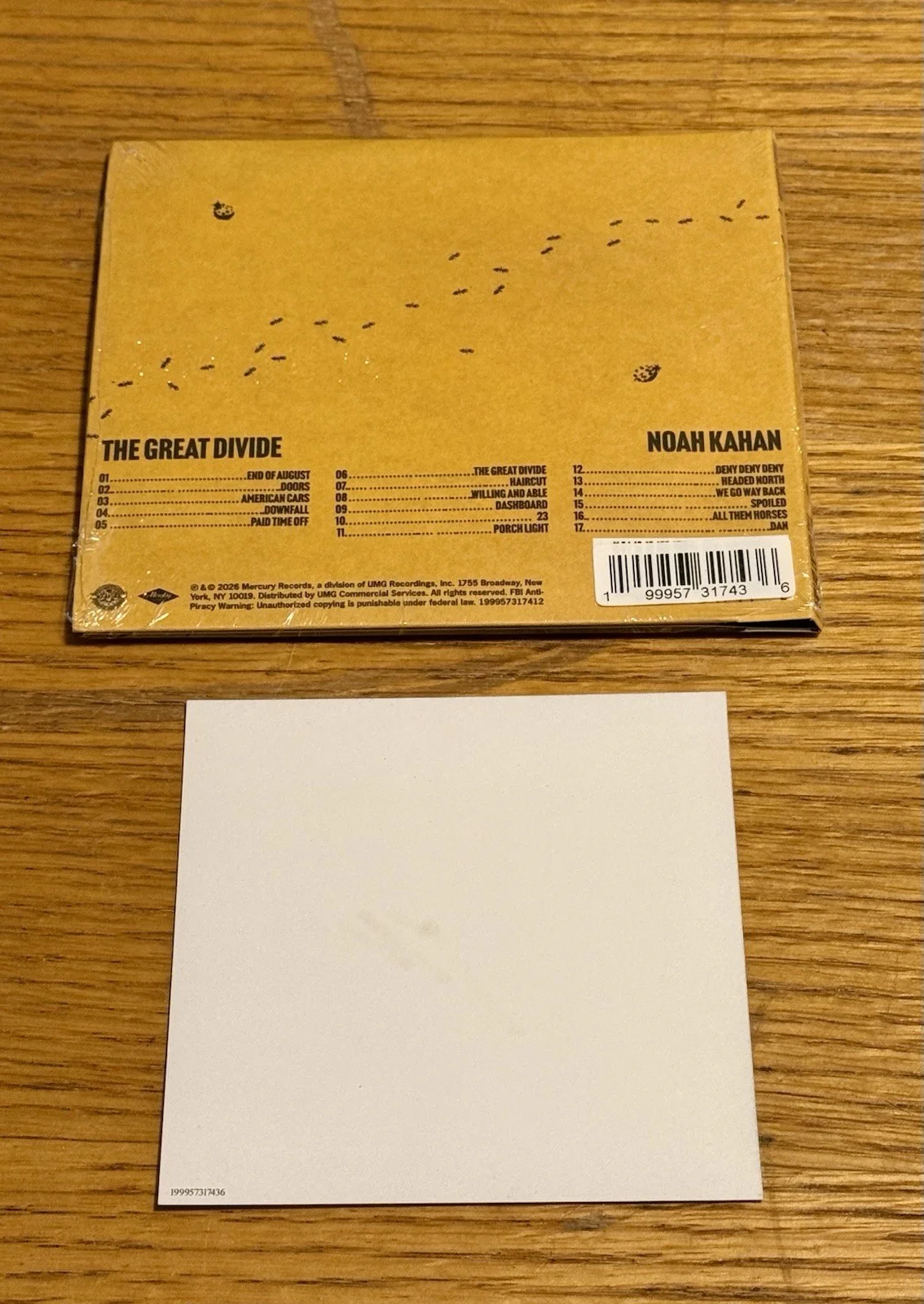 SIGNED Noah Kahan The Great Divide CD Autographed Insert BRAND NEW, image 3