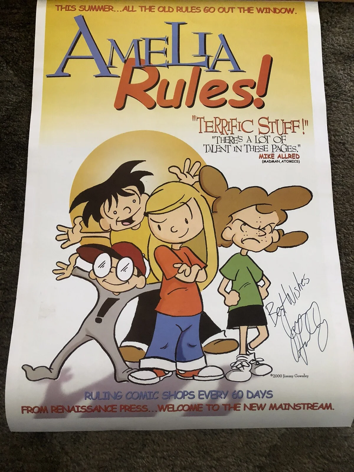 Amelia Rules! Signed Poster by Jimmy Gownley, image 3