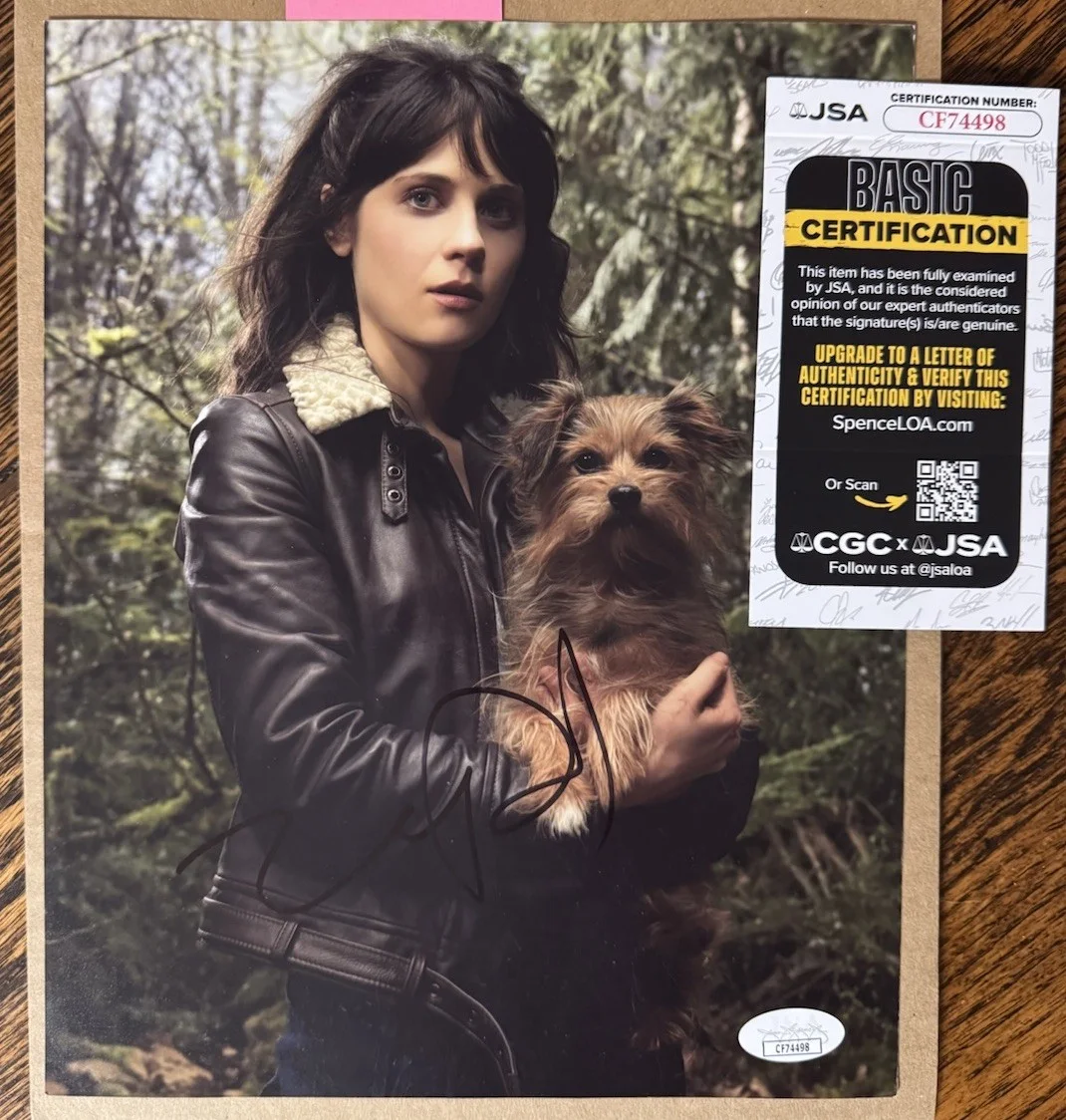 Zooey Deschanel — Zooey Deschanel SIGNED 8x10 OZ Photo JSA Autograph New Girl Dorothy Zoey, изображение 2
