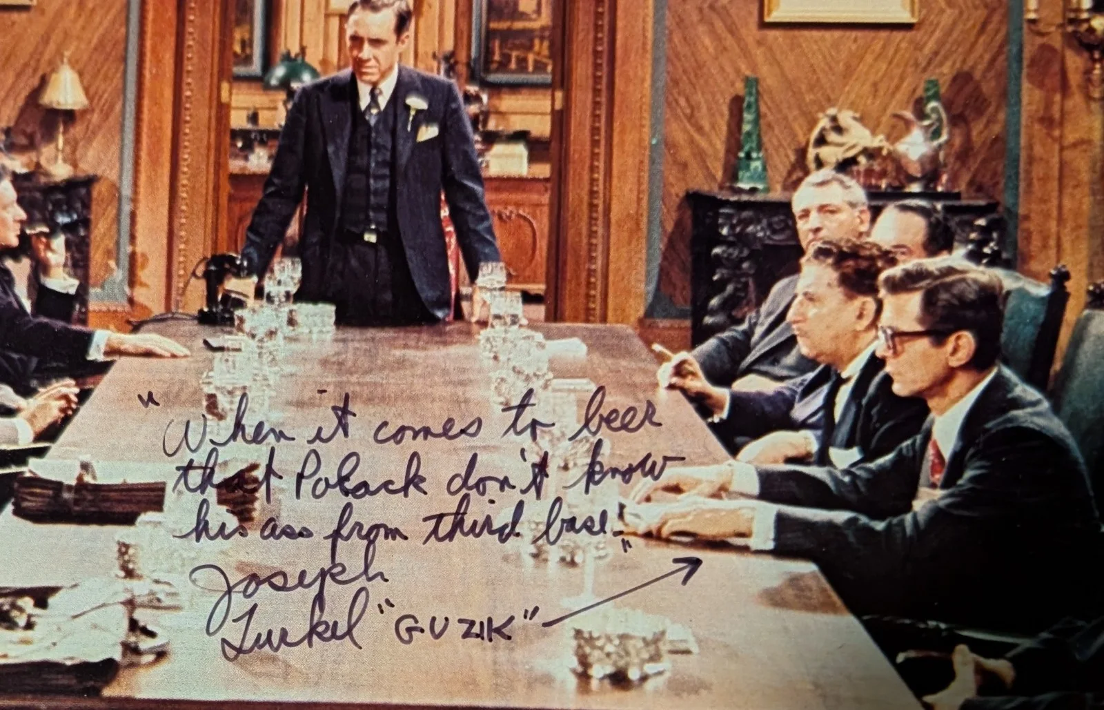 Joseph Turkel — THE ST. VALENTINES DAY MASSACRE 1967 ORIGINAL photo! JOSEPH TURKEL AUTOGRAPHED!, image 2