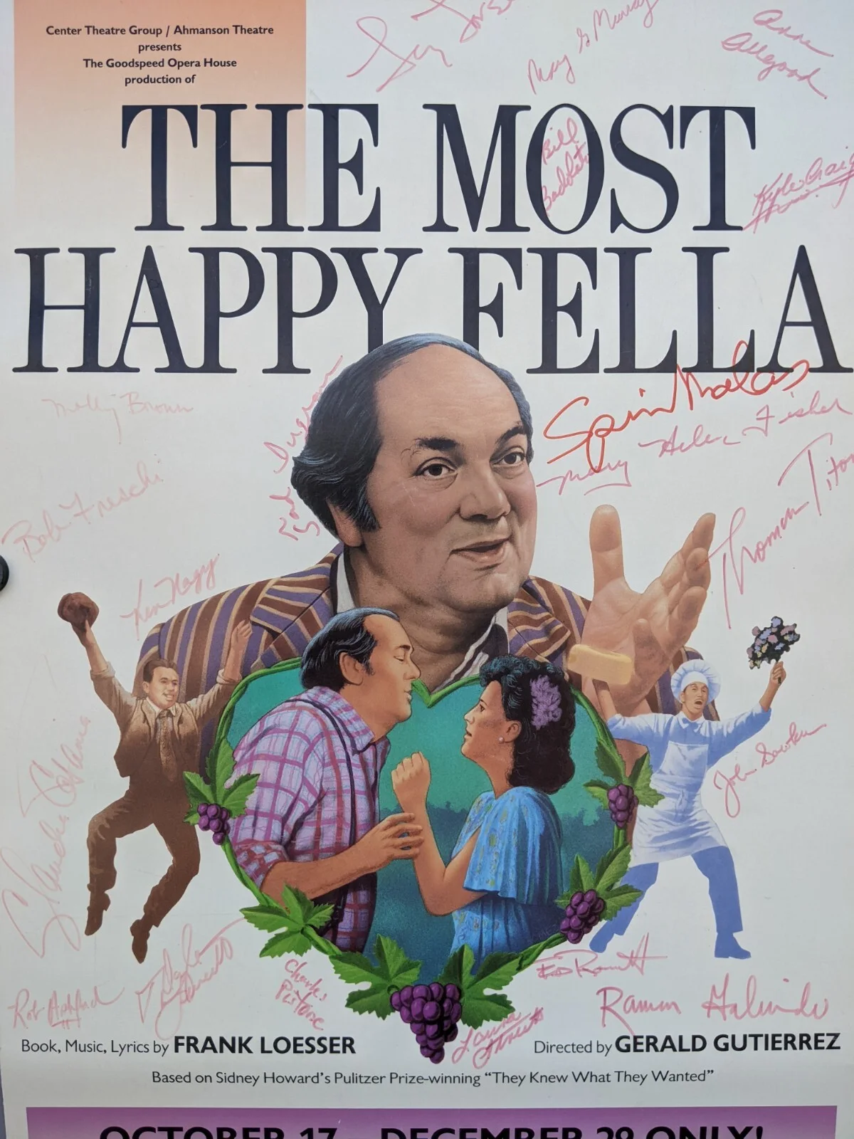 The Most Happy Fella Signed by Los Angeles Cast Window Card & Cast Group Photo, изображение 3