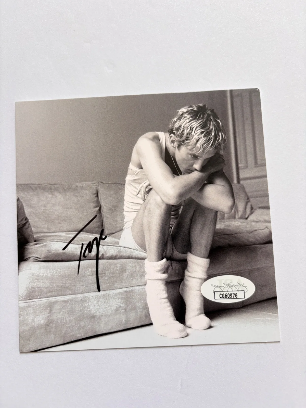 TROYE SIVAN SIGNED SOMETHING TO GIVE EACH OTHER CD COVER INSERT FRAMED JSA !, image 2