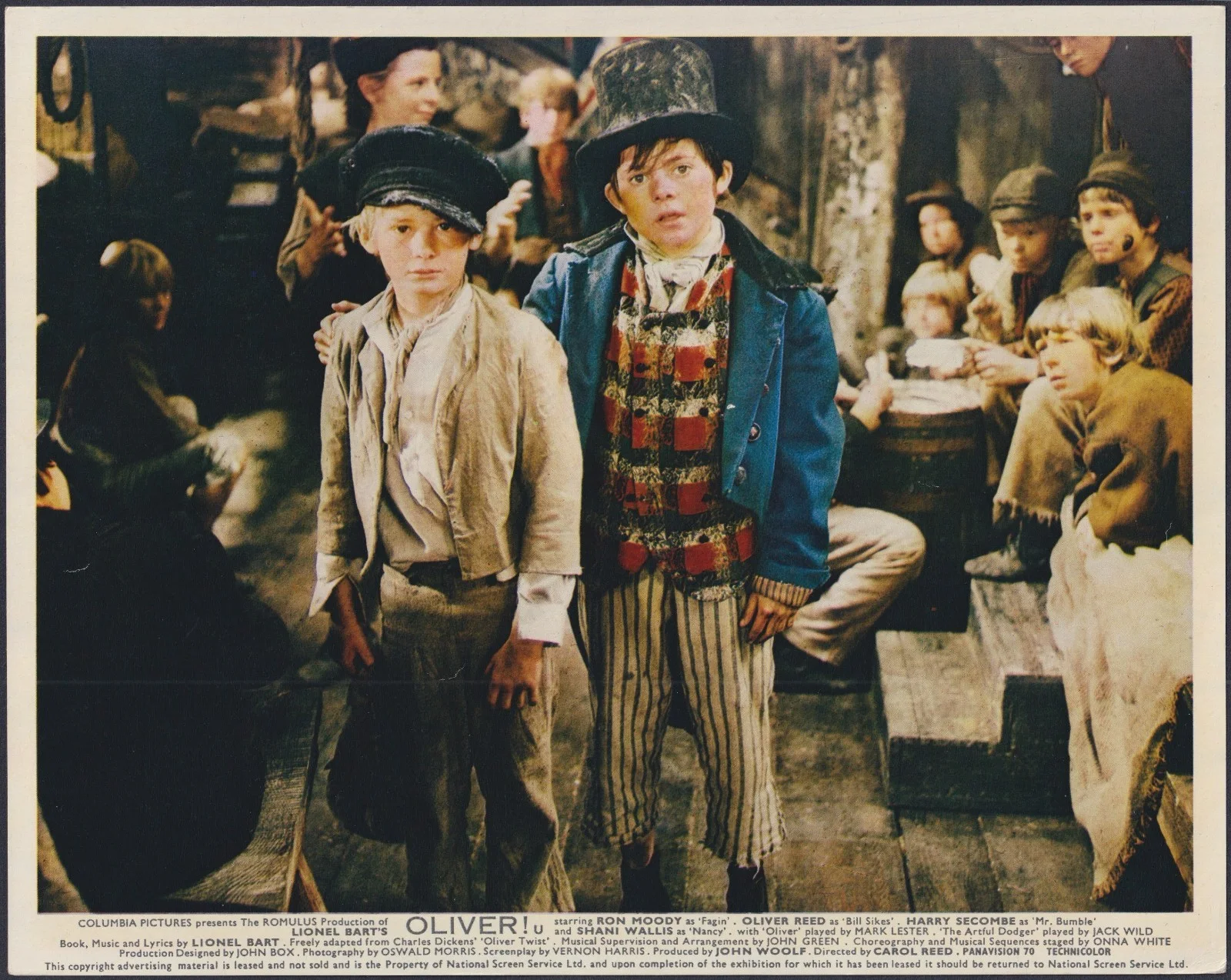 Oliver! 8x ORIGINAL UK FOH Lobby Cards Ron Moody Mark Lester Carol Reed 1968, изображение 3