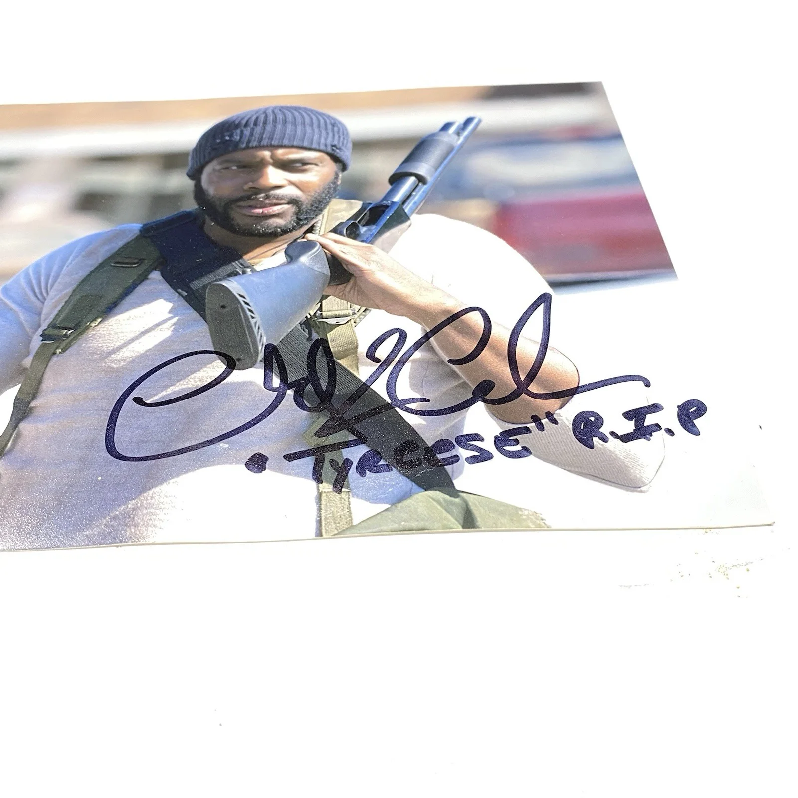 signed chad coleman 8x10 inscribed tyresse character name from the walking dead, изображение 2