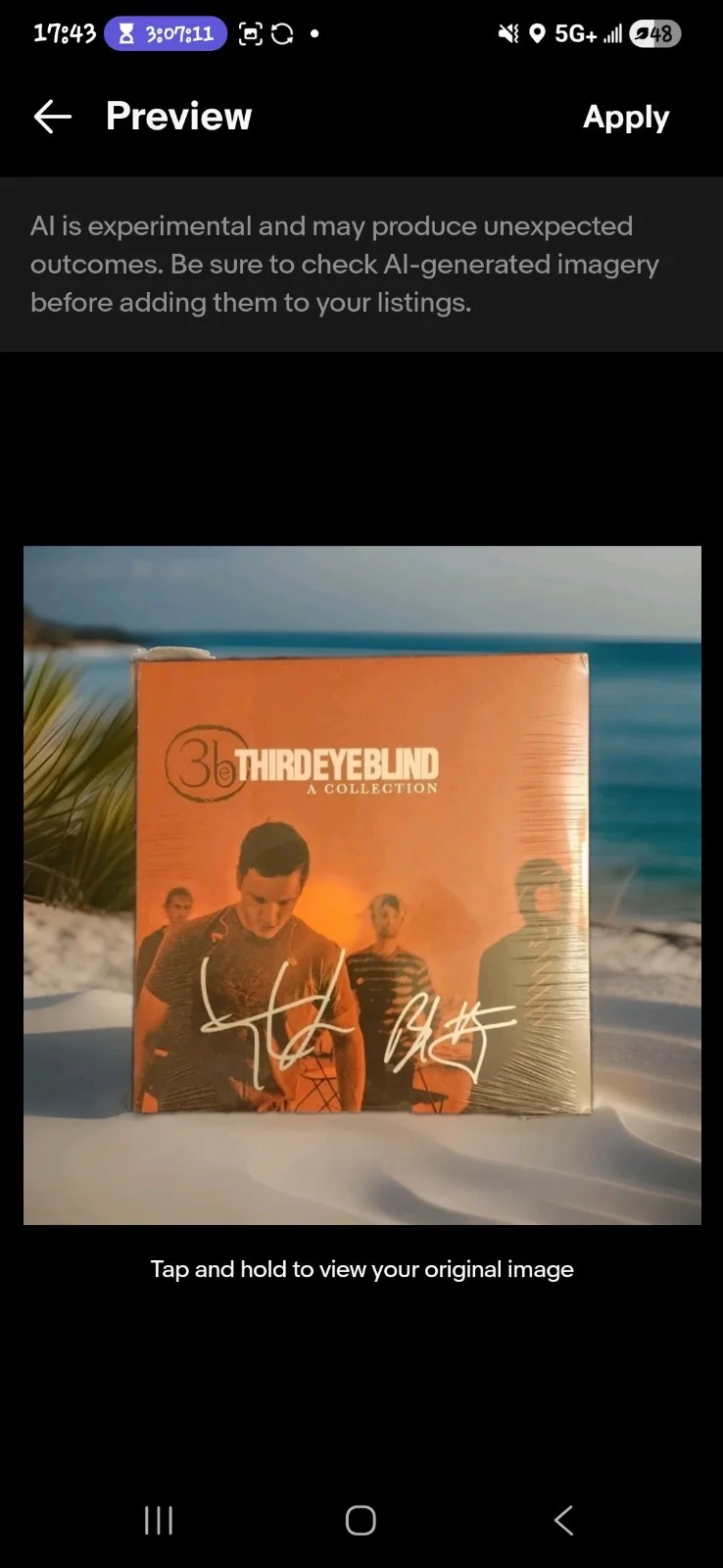 ‘Third Eye Blind’ Signed ‘A Collection’ Vinyl Album Stephan Jenkins +1 Brad JSA, image 4