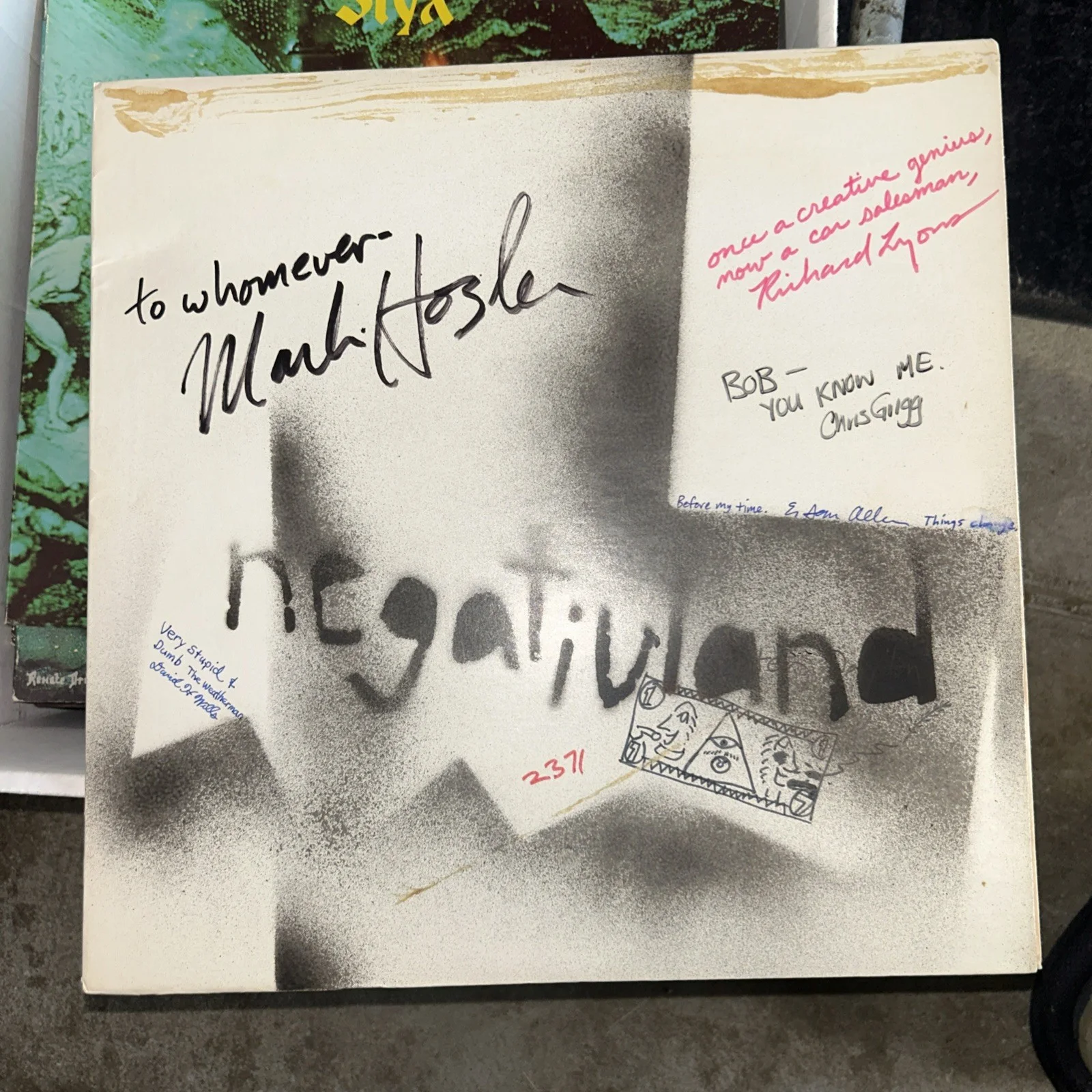 Negativland Debut Album Signed Record Original Vinyl LP Autographed, изображение 2