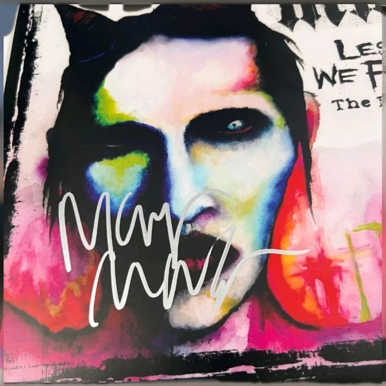 Marilyn Manson Signed Autographed Vinyl LP “Lest We Forget: The Best Of” JSA, image 3