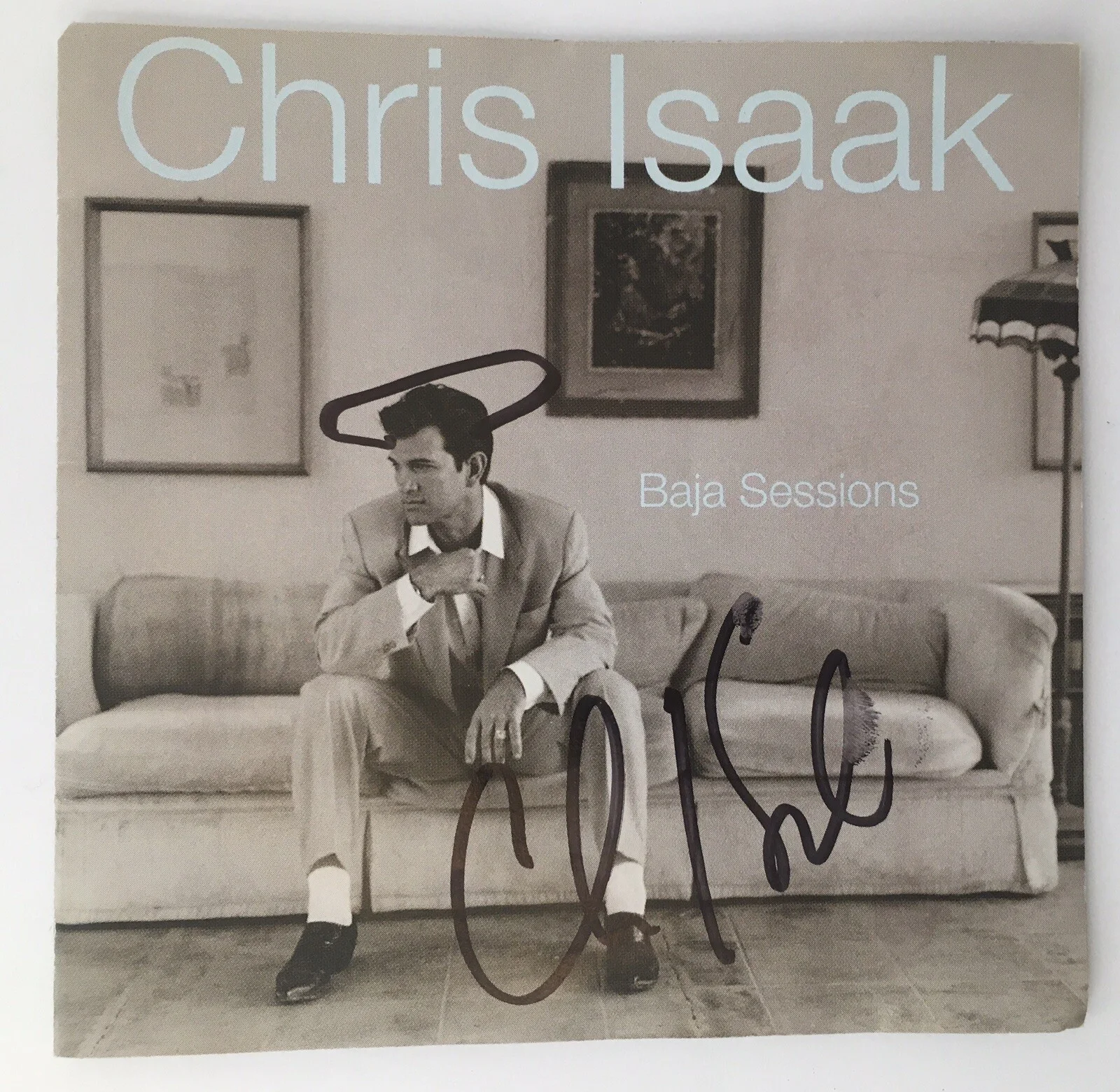 Autographed Chris Isaak Hand Signed Baja Sessions CD Actor Singer Halo on Head, изображение 5