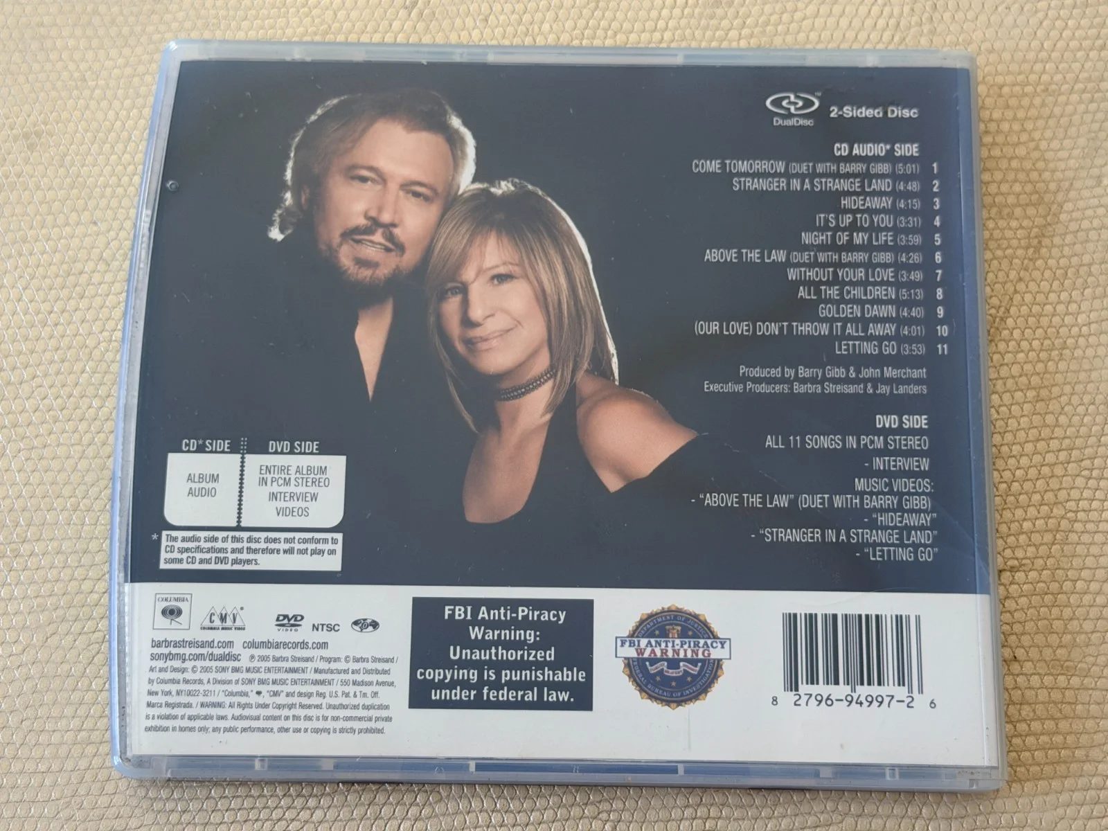 Barbra Streisand Guilty Pleasures Dual Disc CD, SIGNED by Barry Gibb AUTOGRAPHED, изображение 4
