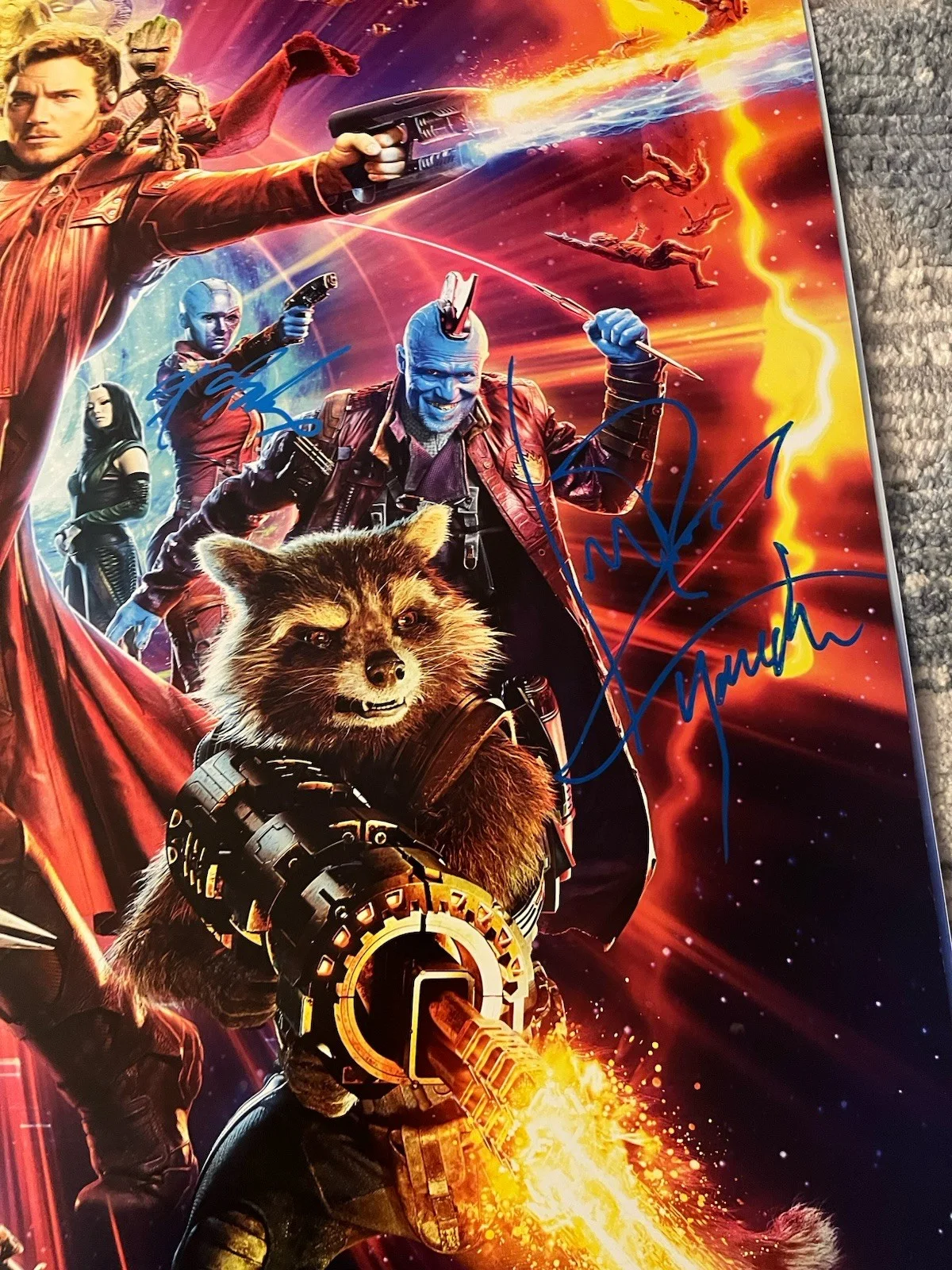 Karen Gillan Michael Rooker Signed Guardians Of The Galaxy Vol 2 D/S 27x40, изображение 2