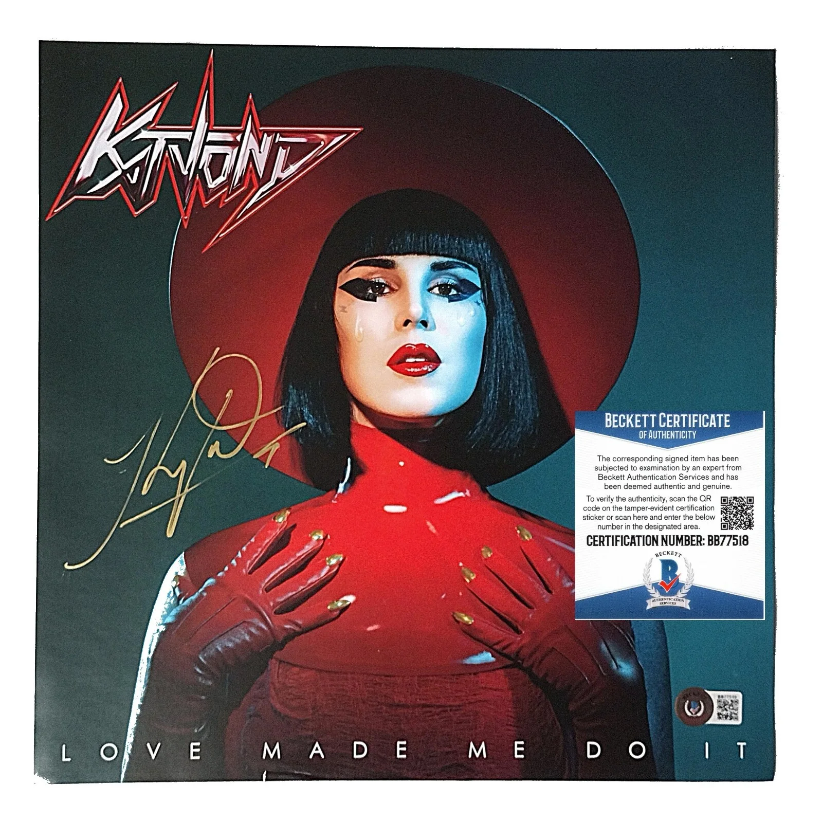 Kat Von D Signed Album Flat Love Made Me Do It Beckett Authentic Autograph COA, изображение 2