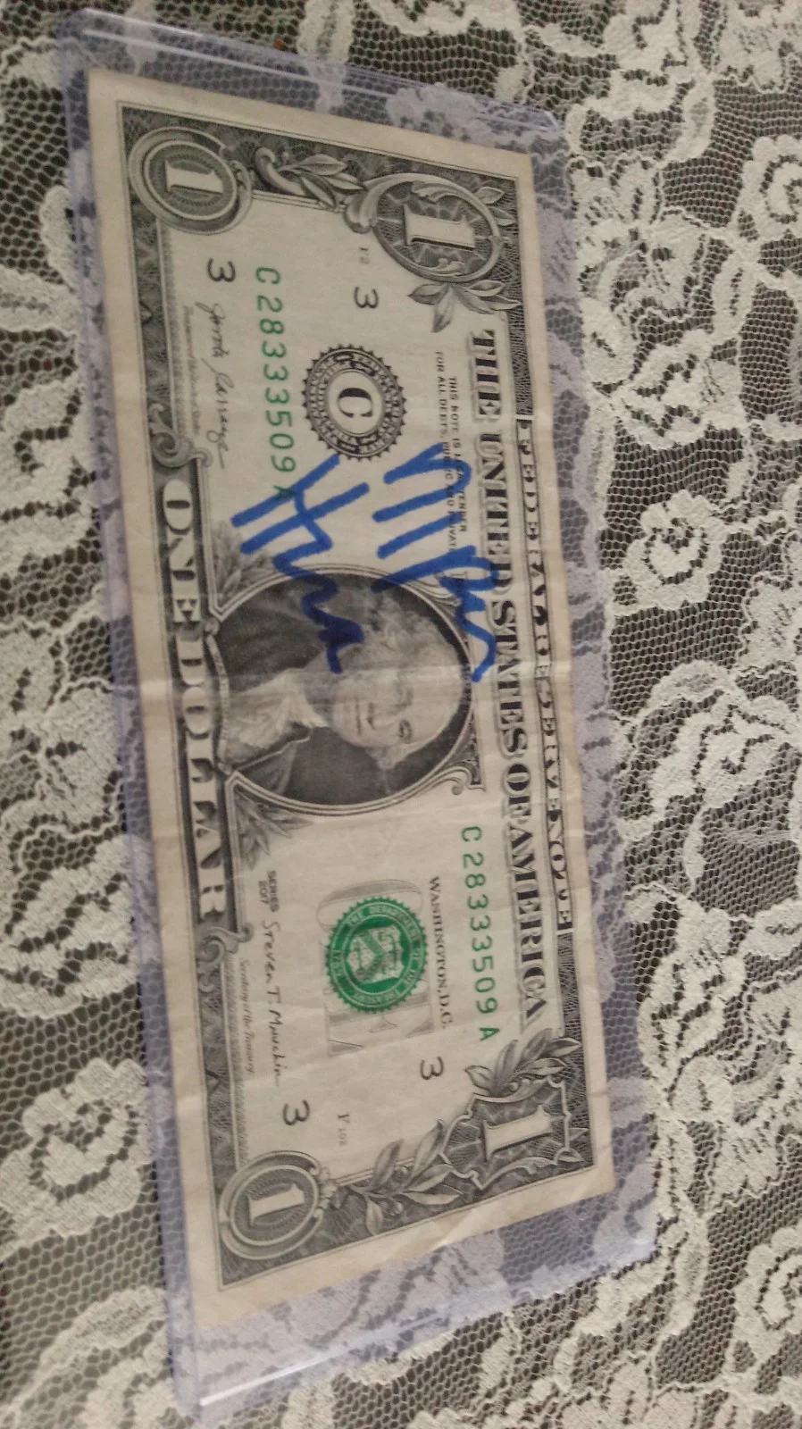 SIGNED Nipsey Hussle RARE $1 Dollar Bill Note HTF Hip-Hop RAP Music AUTOGRAPHED, изображение 2