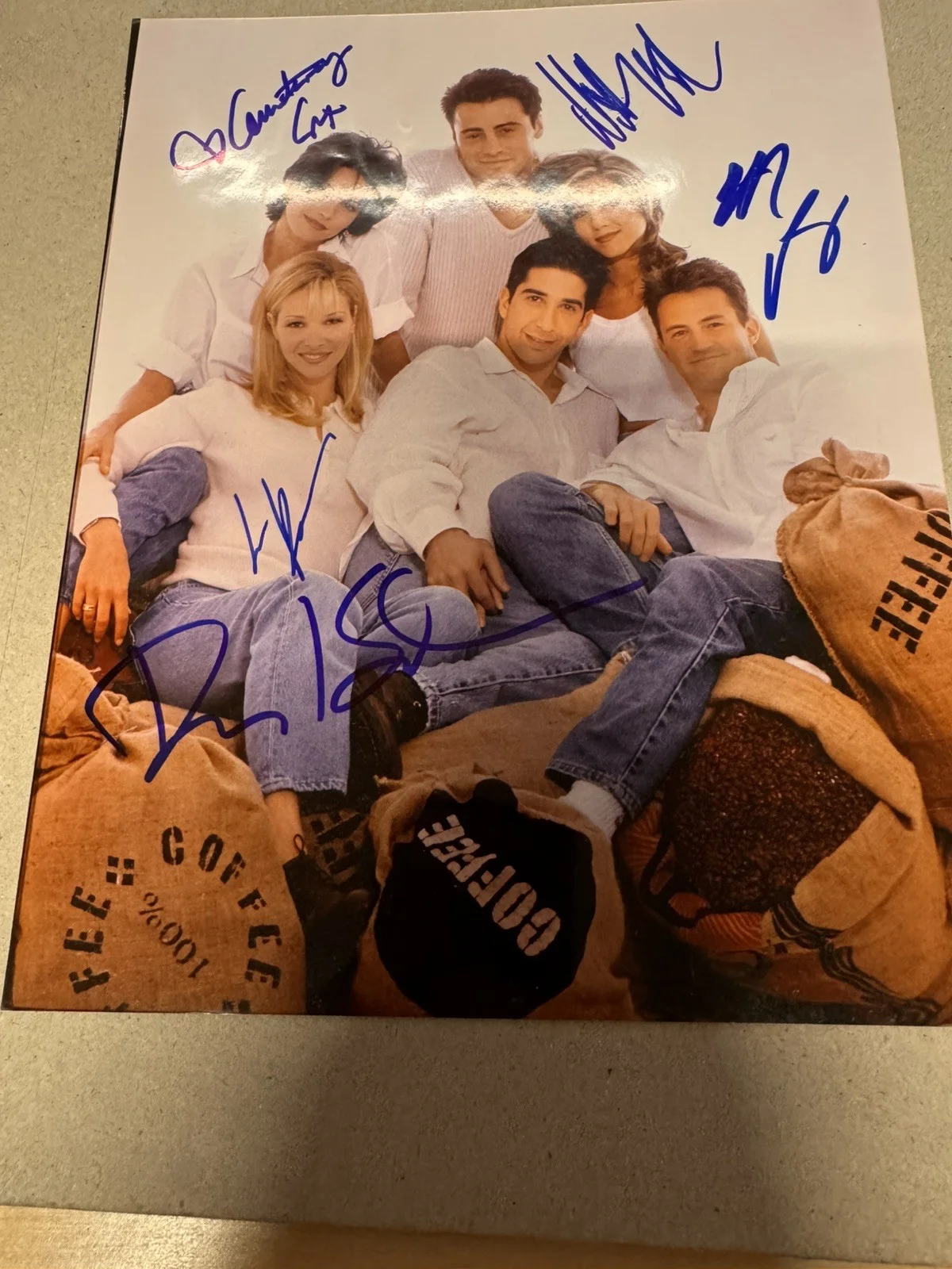 Friends Cast Photo Signed By 5 No Jennifer. All Signed In Person, изображение 4