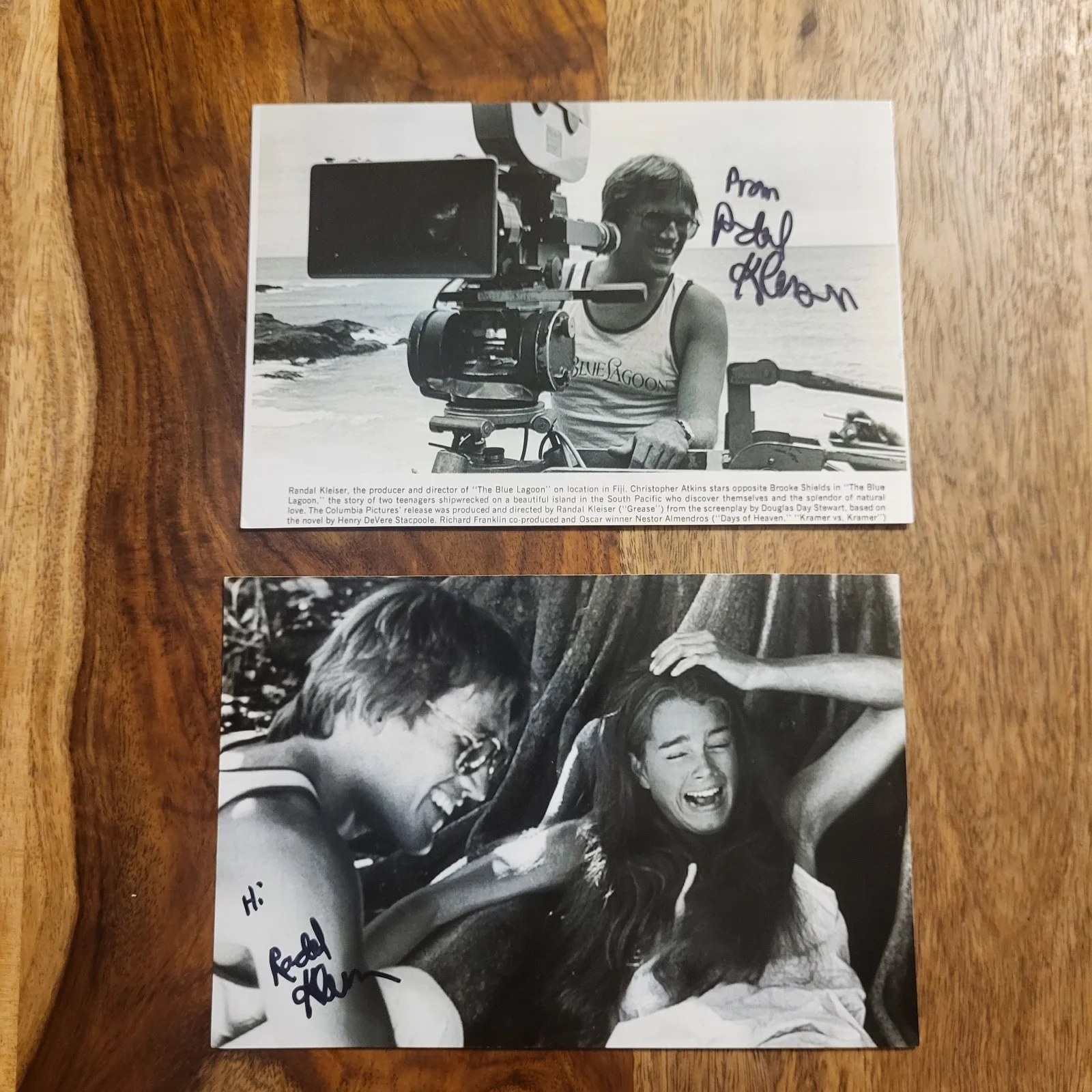 Randal Kleiser — Randal Kleiser The Blue Lagoon Grease Director Hand Signed 4x6 Autograph Photos