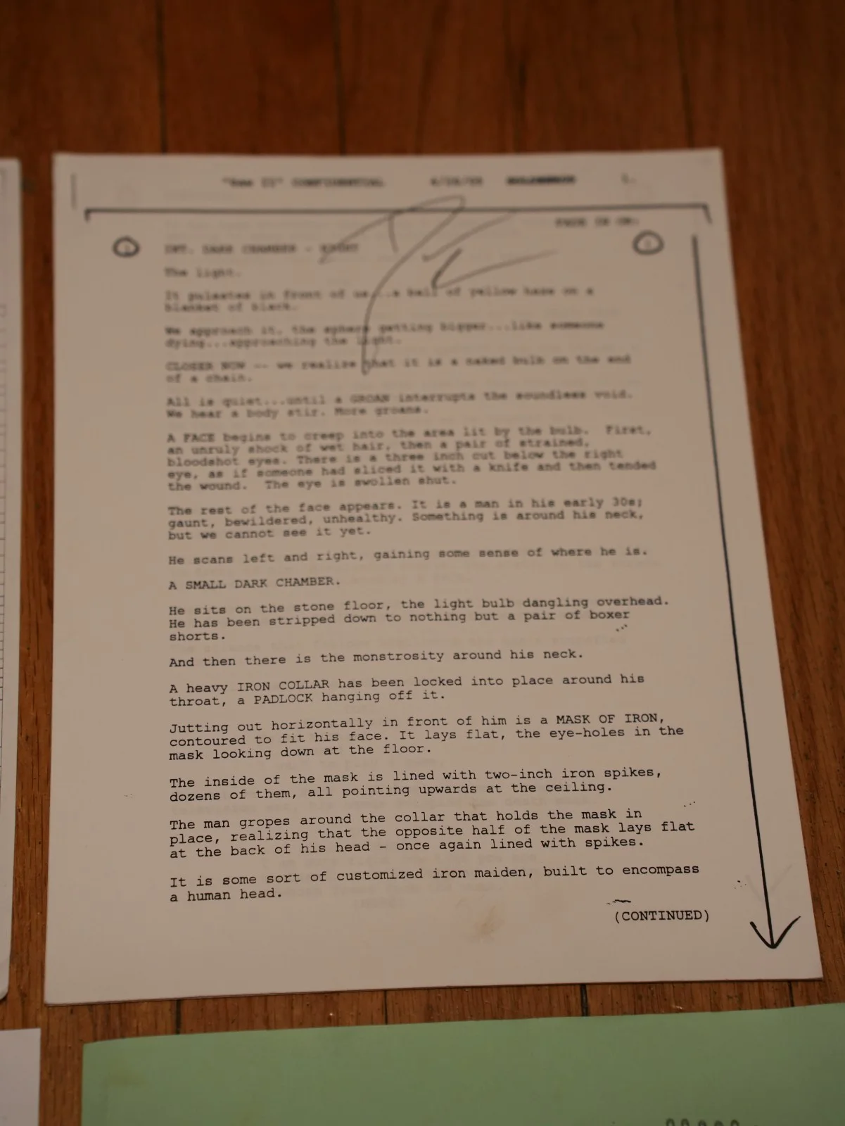 SAW 2 DIRECTOR DARREN BOUSMAN SIGNED PRODUCTION USED PRODUCTION ART & PAPERWORK, изображение 4