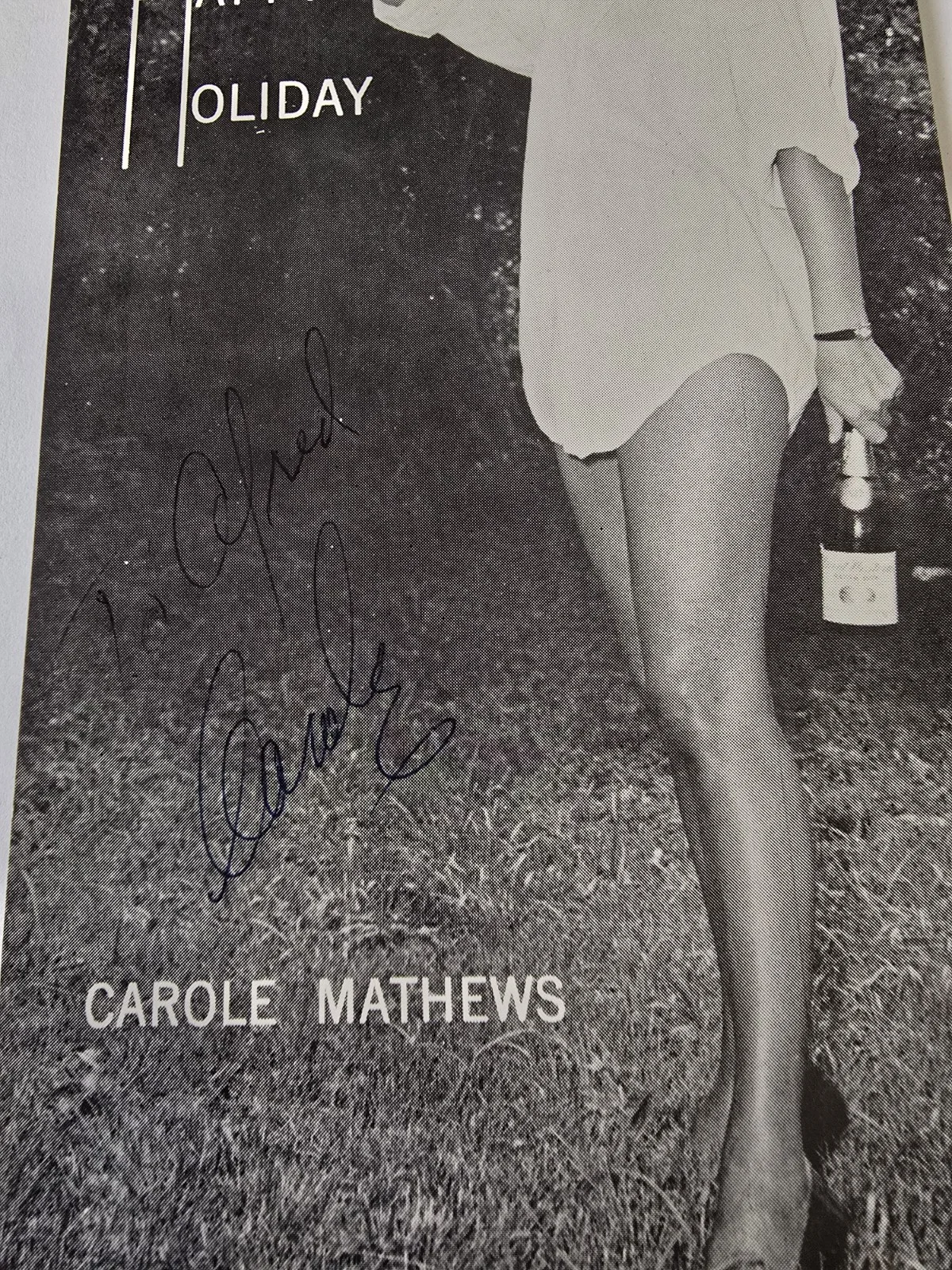Carole Mathews — Carole Mathews Signed Autographed 4 x 7 Photo Actress, изображение 2