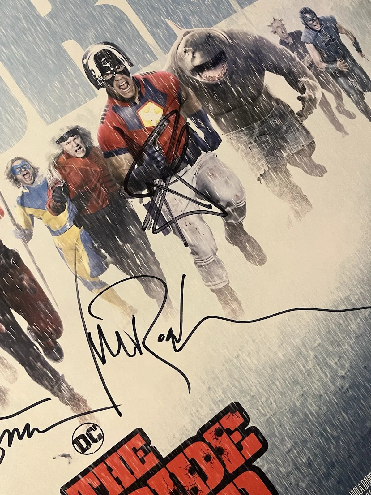 John Cena Michael Rooker Gunn Dastmalchian Signed The Suicide Squad D/S 27x40, изображение 2