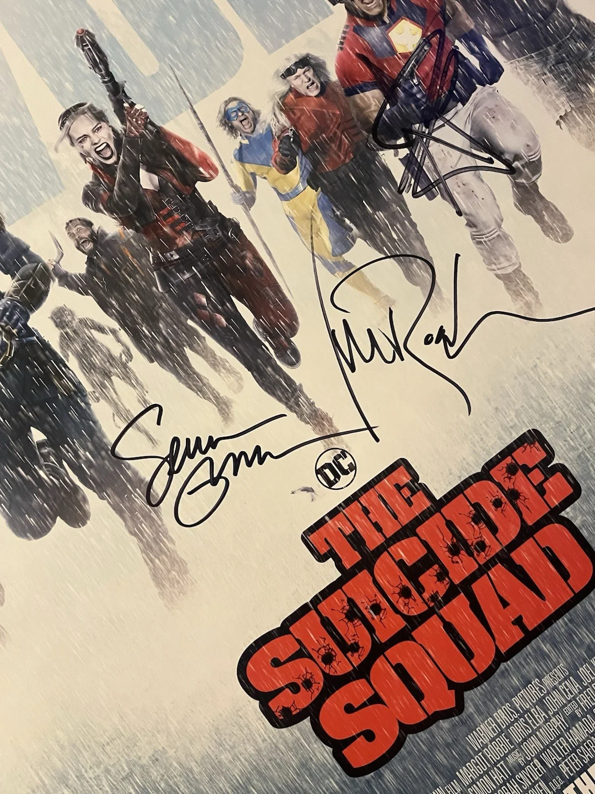 John Cena Michael Rooker Gunn Dastmalchian Signed The Suicide Squad D/S 27x40, изображение 3