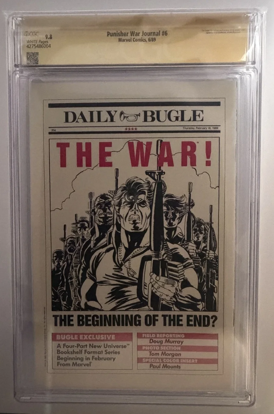 Jim Lee — Punisher War Journal #6 CGC Signature Series Marvel Signed by Jim Lee, изображение 2