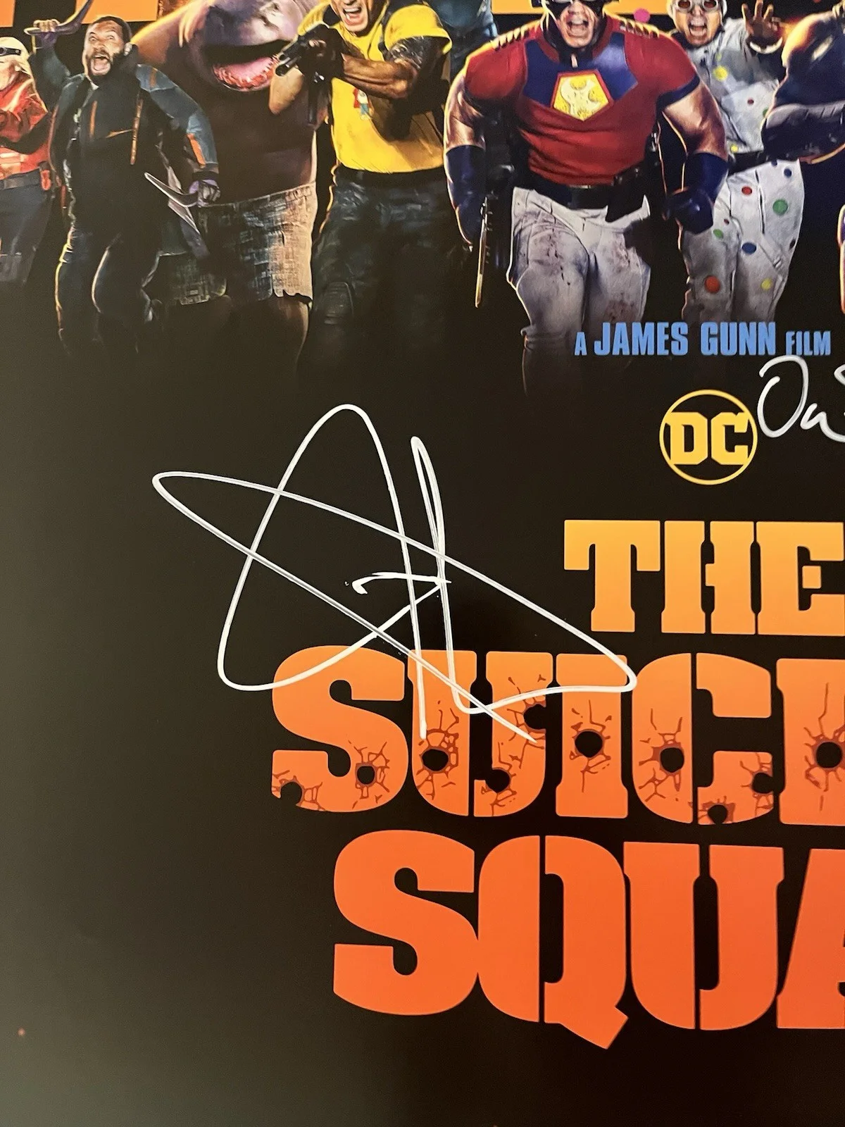 John Cena David Dastmalchian Sean Gunn Signed The Suicide Squad IMAX D/S 27x40, изображение 2