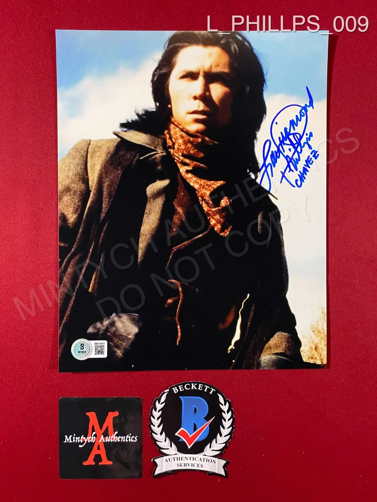 Lou Diamond Phillips — Lou Diamond Phillips autographed signed 8x10 photo Young Guns Beckett COA
