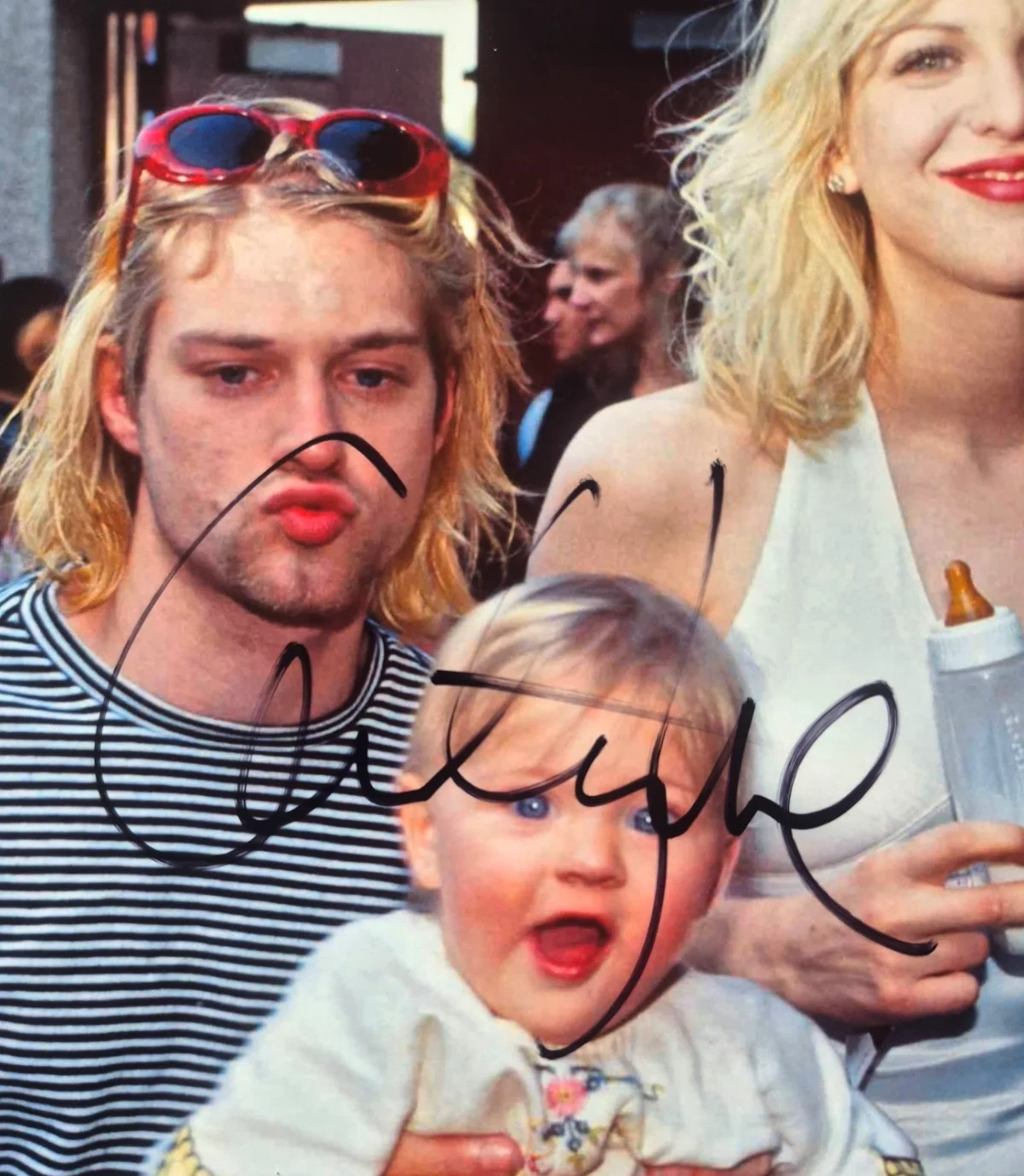 COURTNEY LOVE SIGNED AUTOGRAPHED 8X10 PHOTO HOLE KURT COBAIN NIRVANA BAS COA, image 2