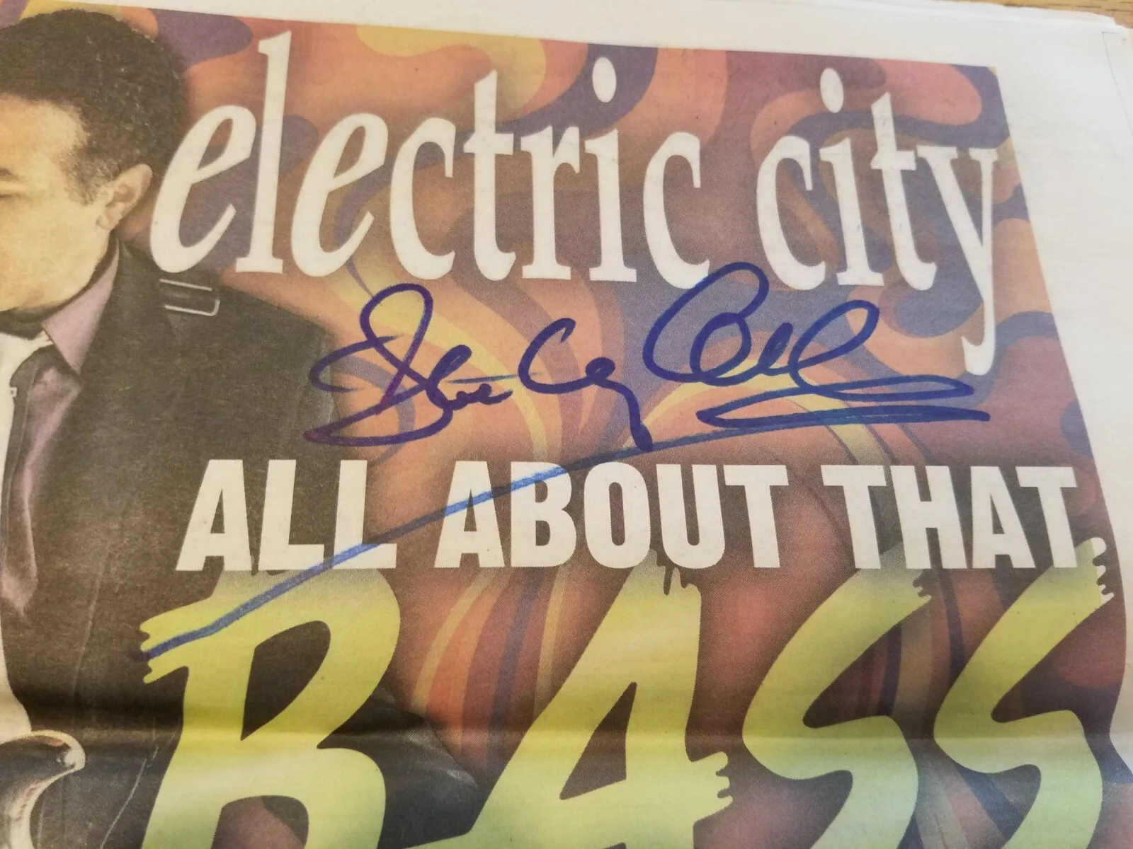 2017 Scranton Jazz Festival & Electric City Newspaper Signed STANLEY CLARKE, изображение 2