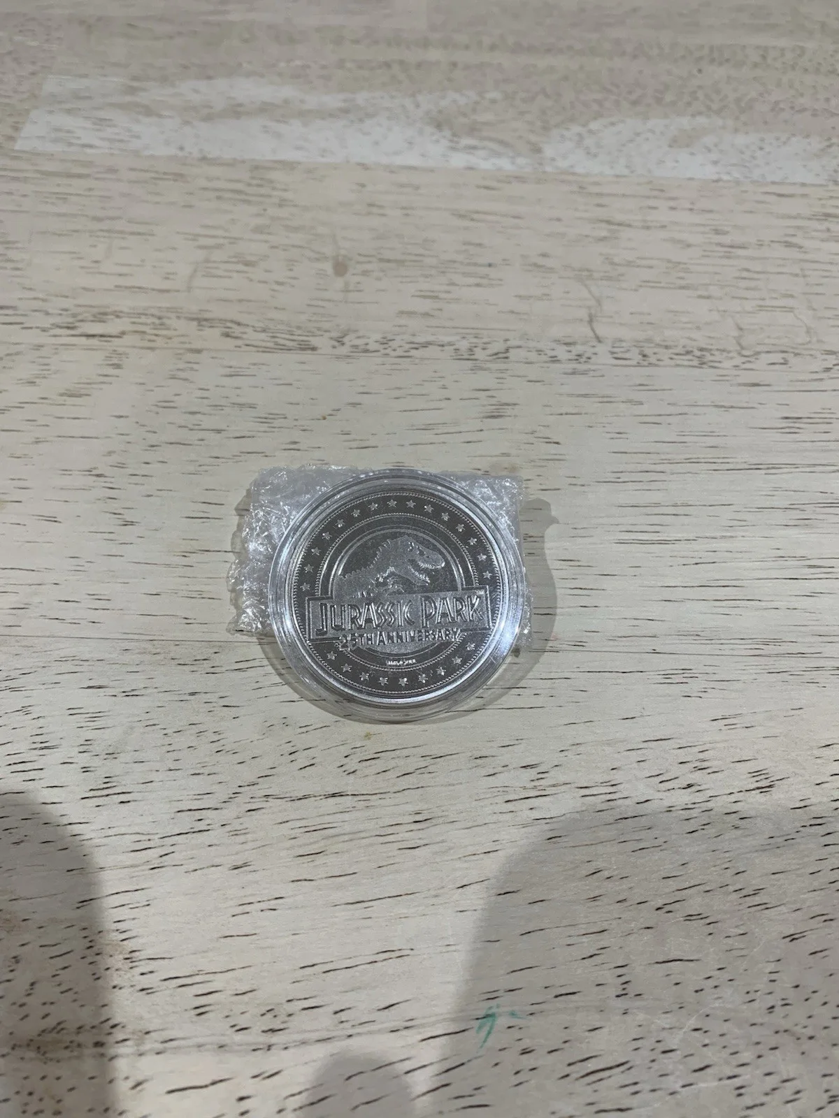Number 2! Jurassic Park T Rex 25th Anniversary Limited Edition Coin Iron Gut, image 2