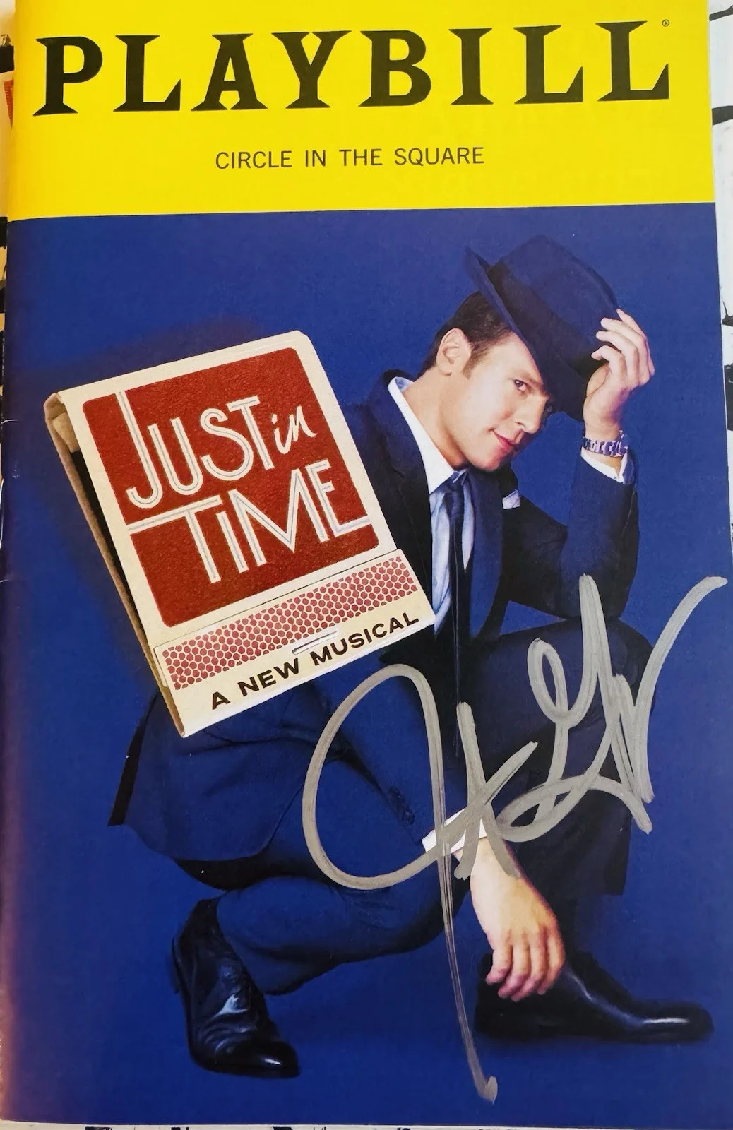 Jonathan Groff — Jonathan Groff , Just In Time, Signed Autographed , Playbill , ￼ Broadway ￼￼