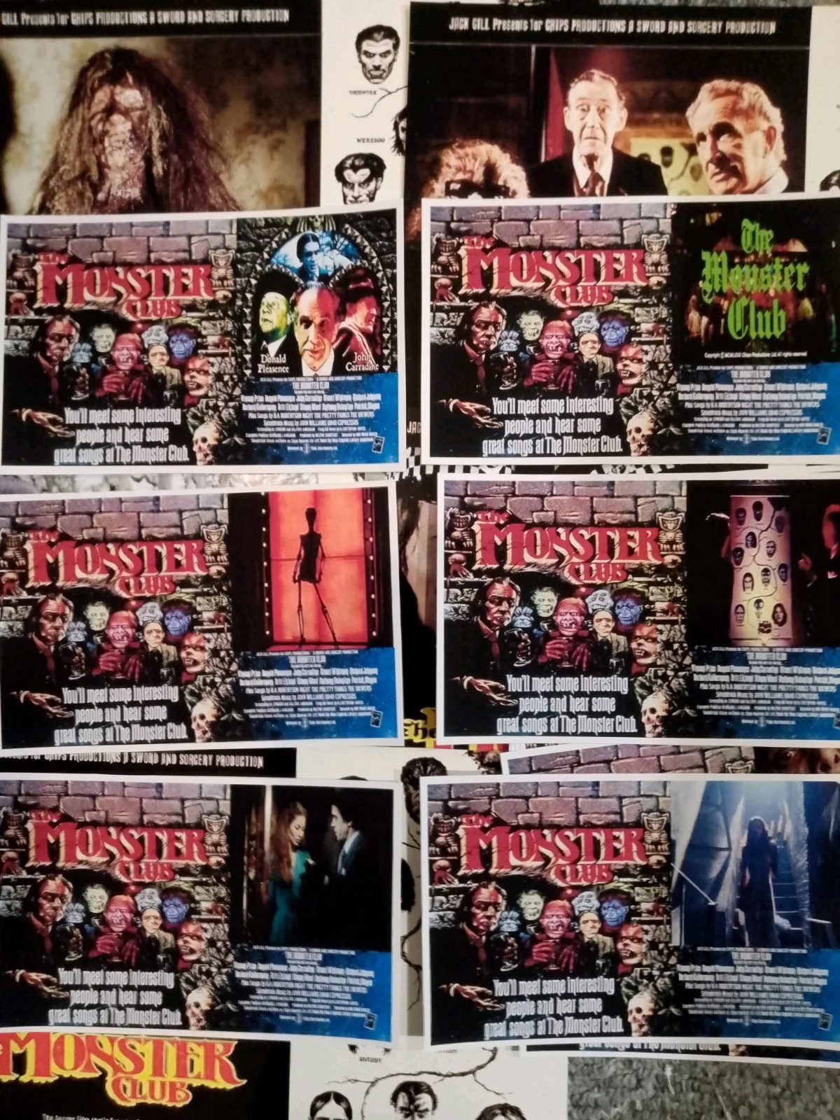 The Monster Club 1980. 22 Lobby Cards Glossy/Matt Finish & 7 Bookmarks 3x8ins., изображение 4