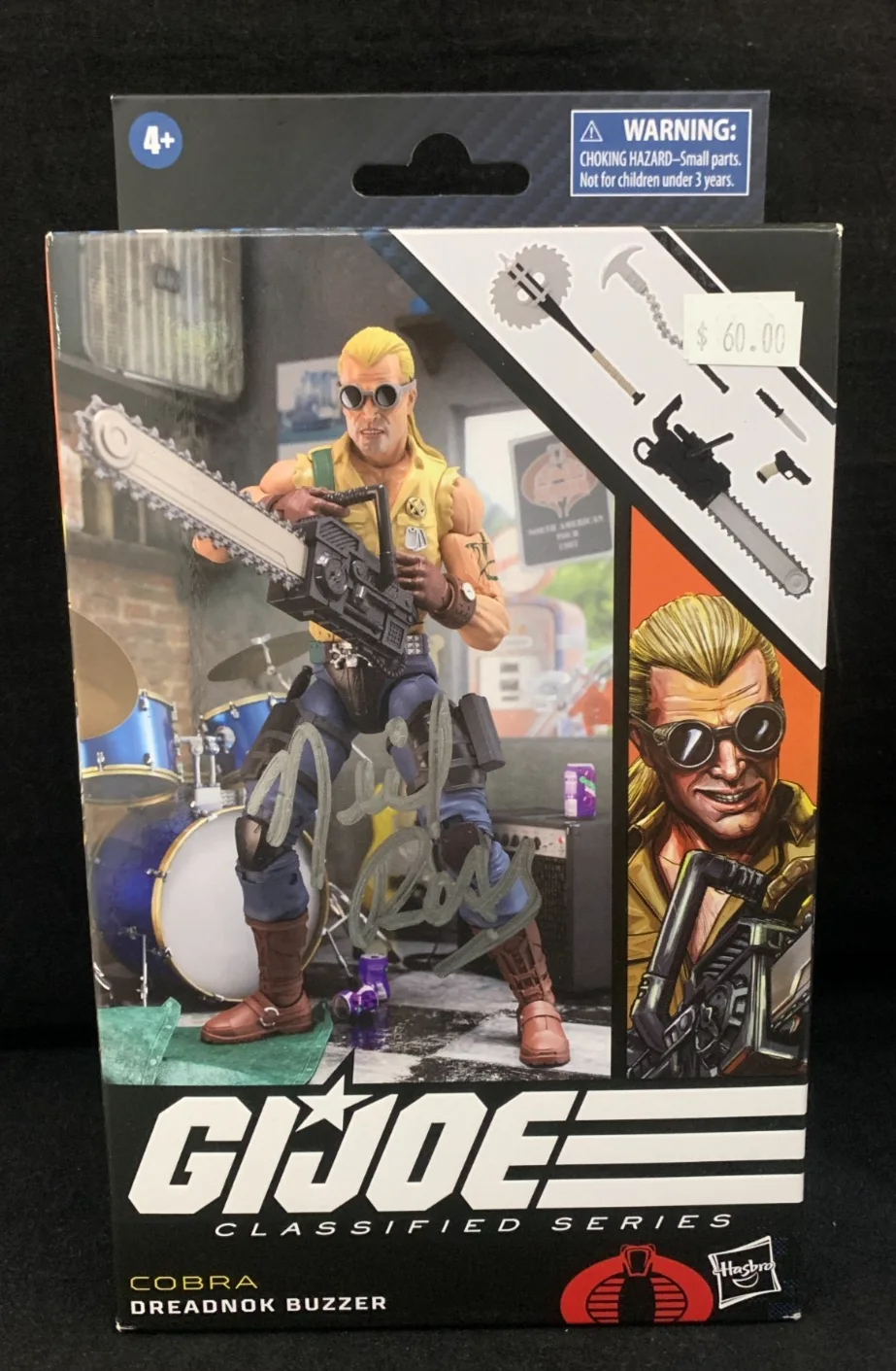 NEIL ROSS — Neil Ross Signed G.I. Joe Classified Series Cobra Dreadnok Buzzer Figure Hasbro