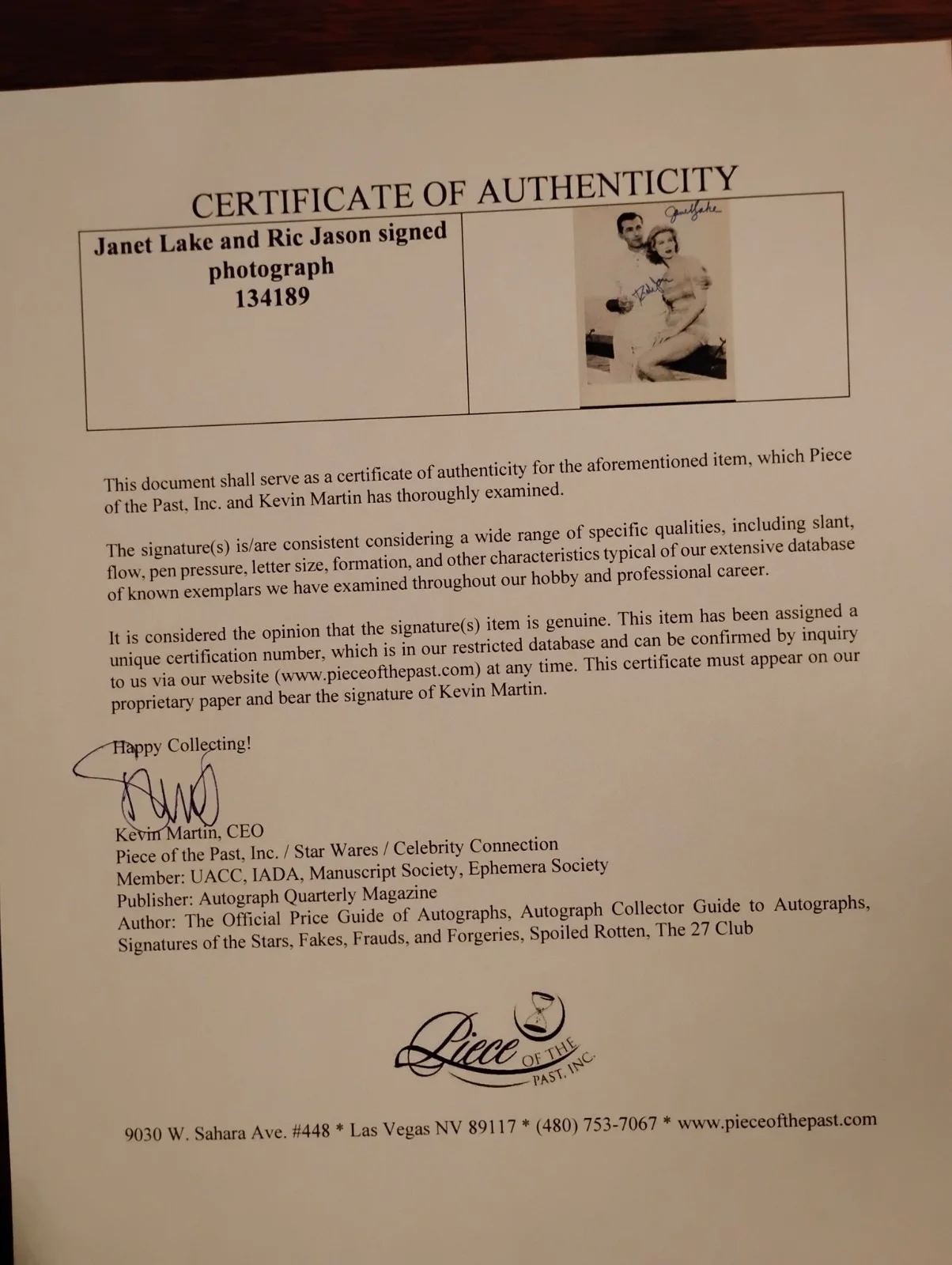 Janet lake, Rick Jason — Rick Jason & Janet Lake Signed Photo "The Case of the Dangerous Robin" W/COA, изображение 2