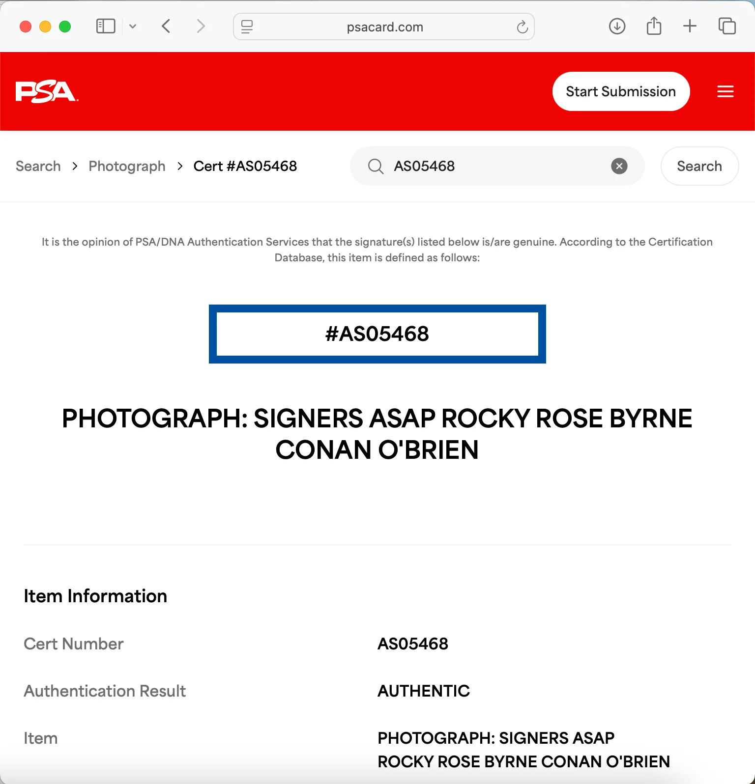 Rose Byrne, A$AP Rocky, Conan O'Brien — IF I HAD LEGS I'D KICK YOU CAST 3 SIGNED 8X10 PSA ROSE BYRNE ASAP ROCKY CONAN O, изображение 3