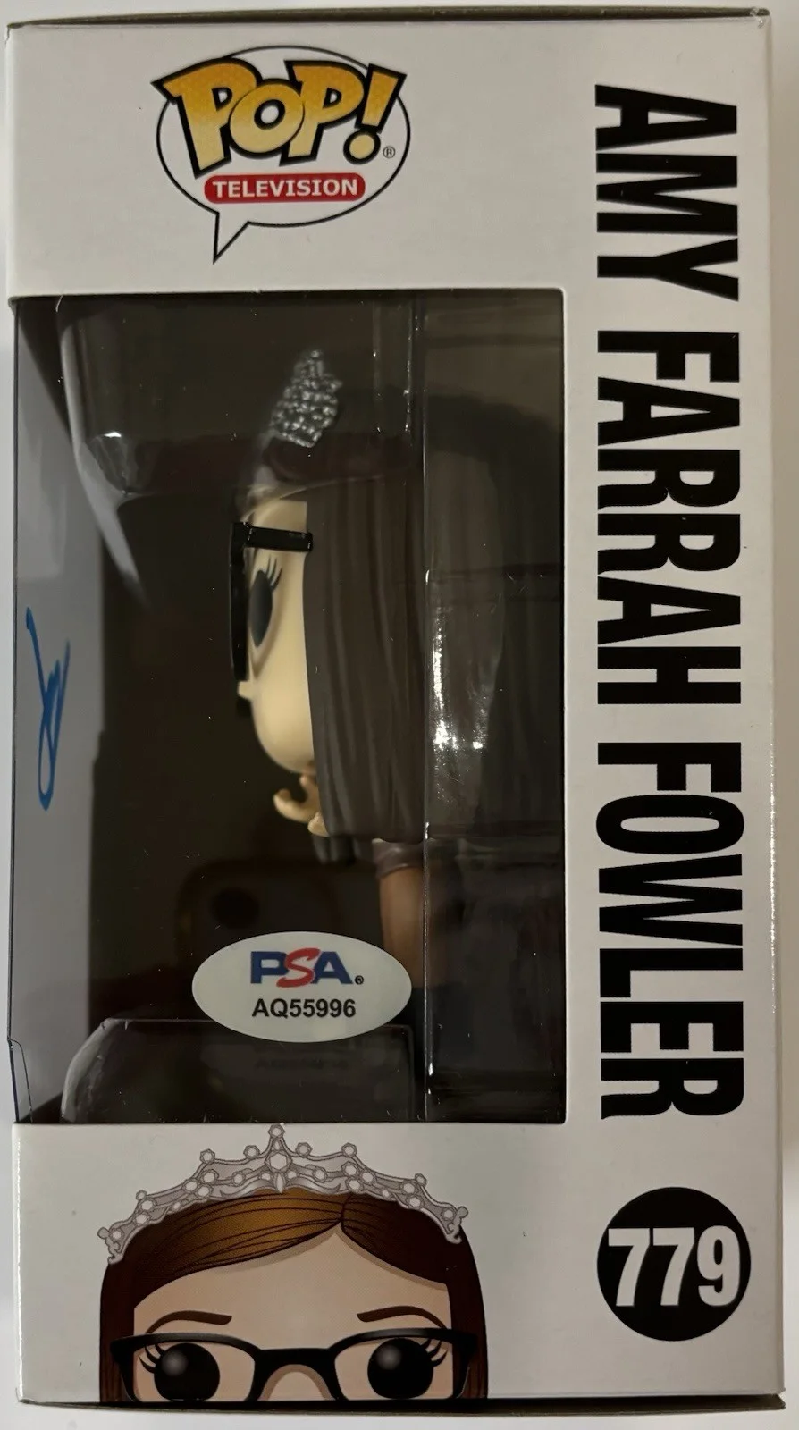 Mayim Bialik Autographed/Signed Funko Pop Amy Farrah Fowler PSA Proof!, изображение 2